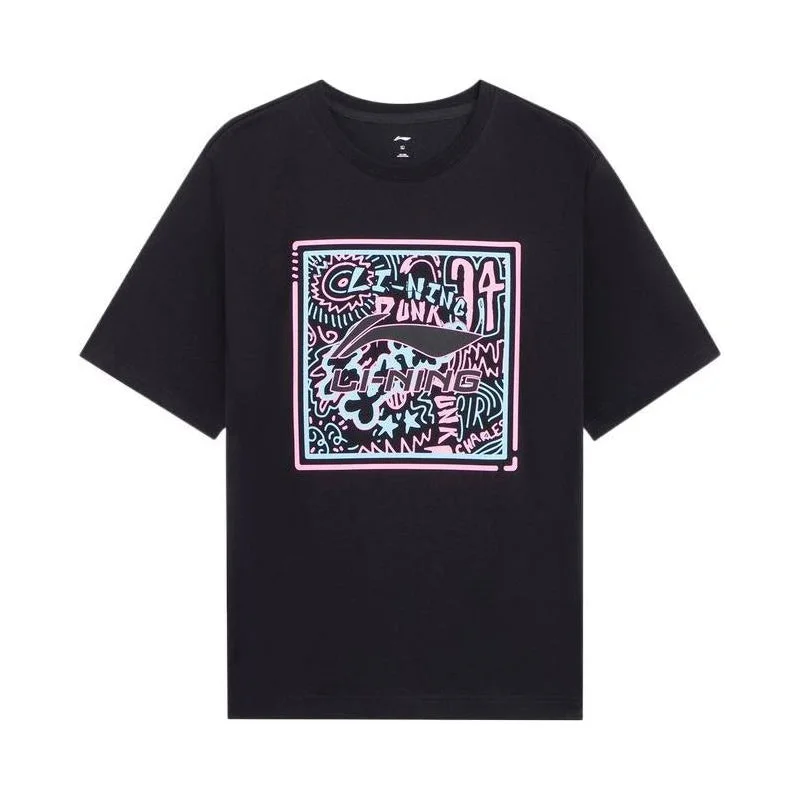 Li-Ning Hoops Graphic T-shirt 'Black' AHSSC97-2 - 1
