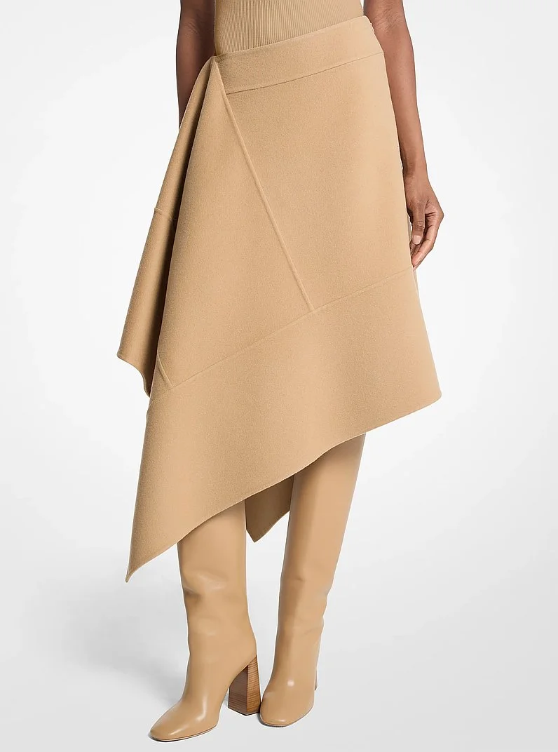 Asymmetric Wool Skirt - 1