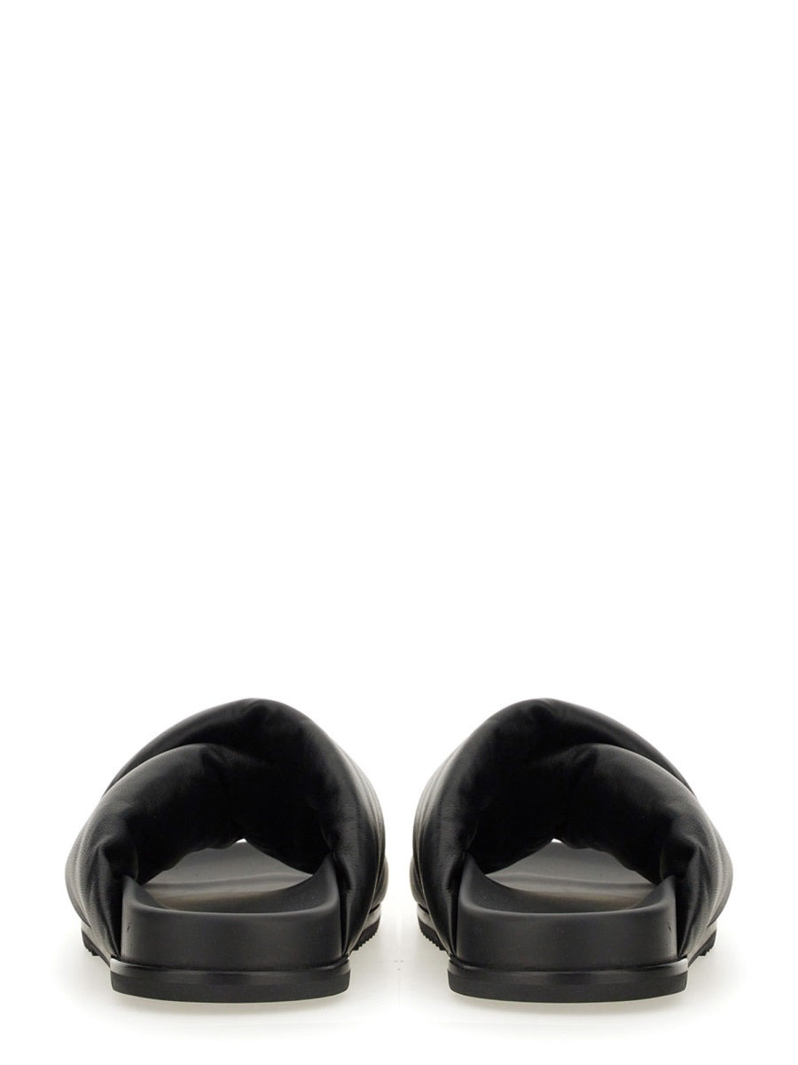 Rick Owens Men Leather Slide Sandal - 6