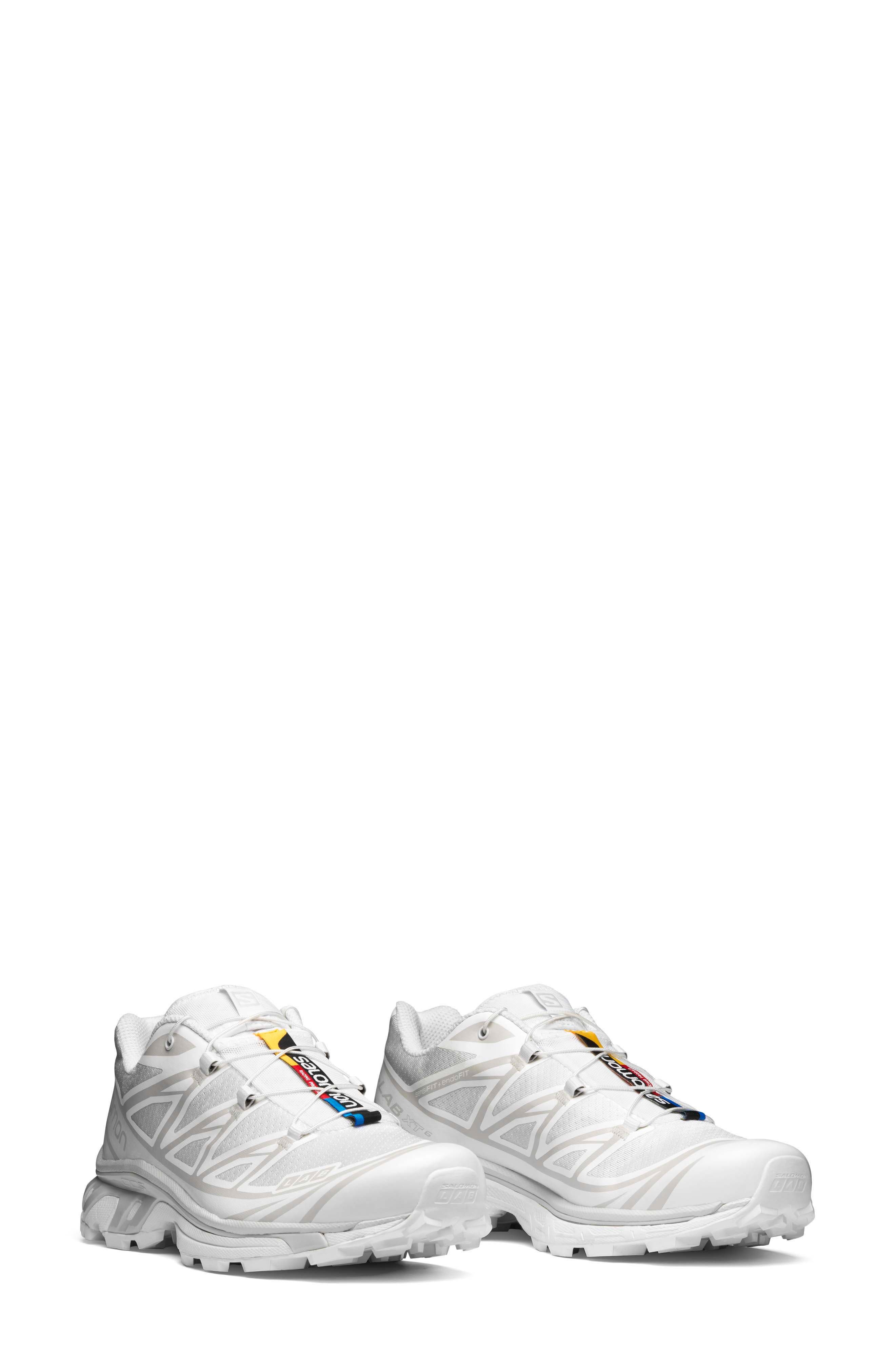 Salomon Gender Inclusive XT-6 Sneaker in White/White/Lunar Rock at Nordstrom - 9