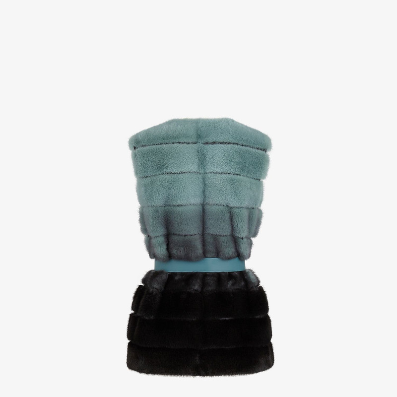 FENDI Pale blue mink vest outlook