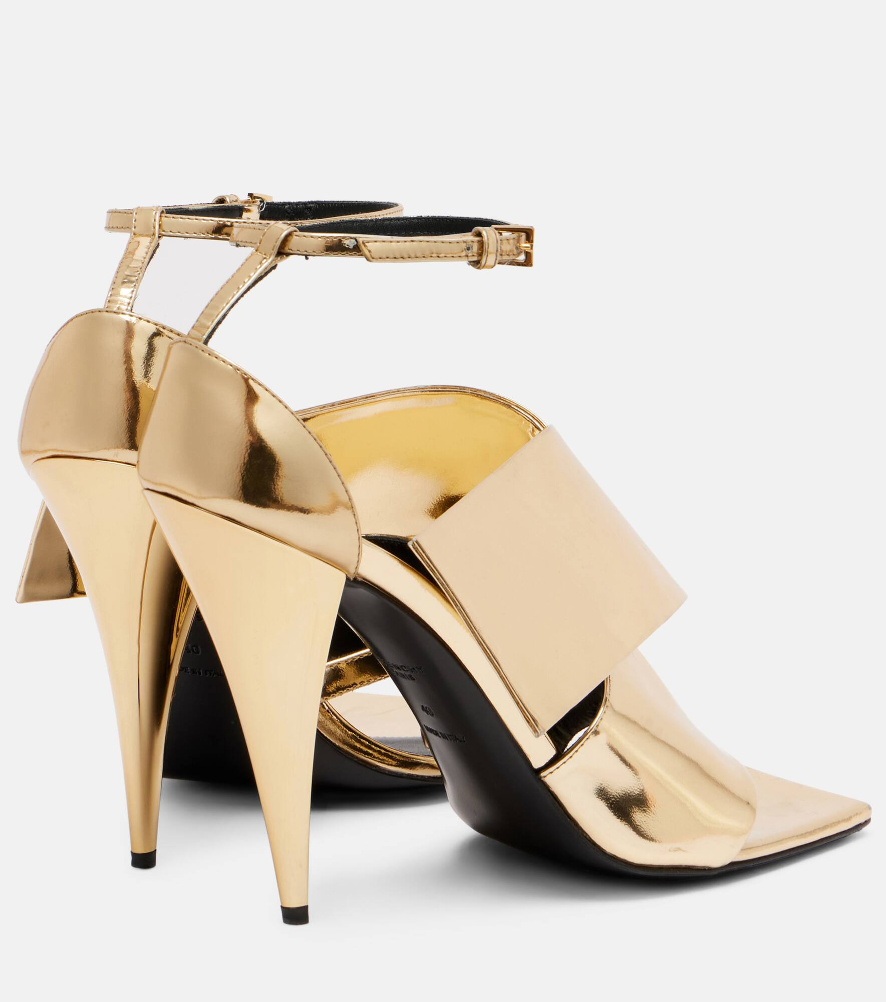Sliced Square patent leather sandals - 2
