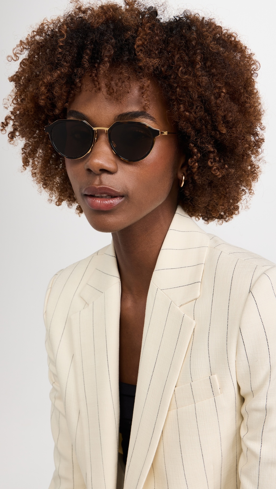 Thin Triangle Oval Sunglasses - 2