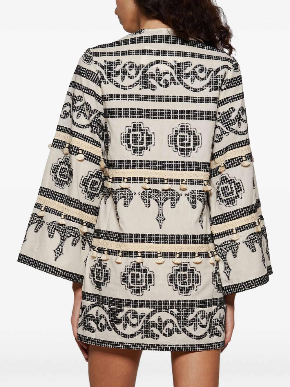 Temple embroidered-tassels tunic - 5