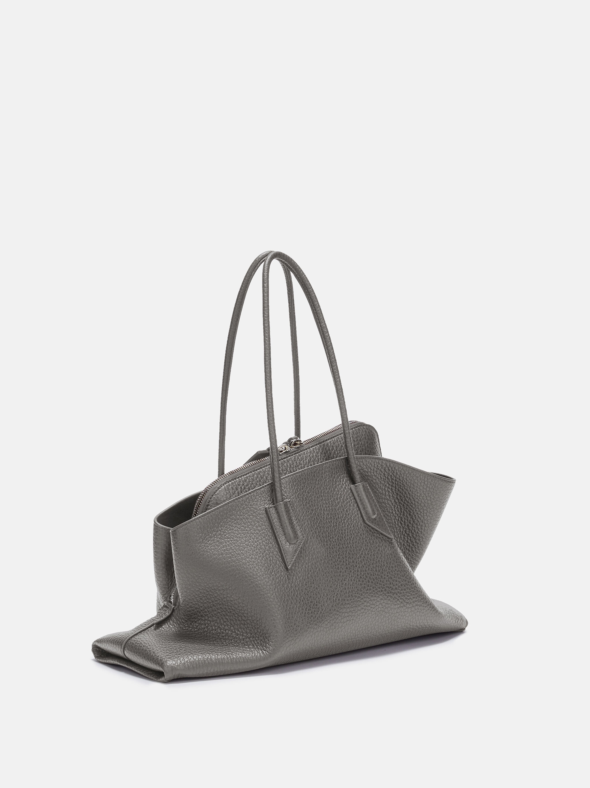 "LA PASSEGGIATA MEDIUM" GREY TOP HANDLE - 3