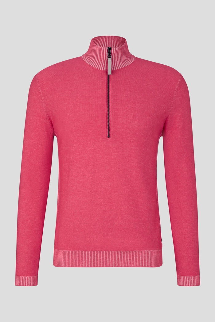 Patryk Half-zip pullover in Pink - 1
