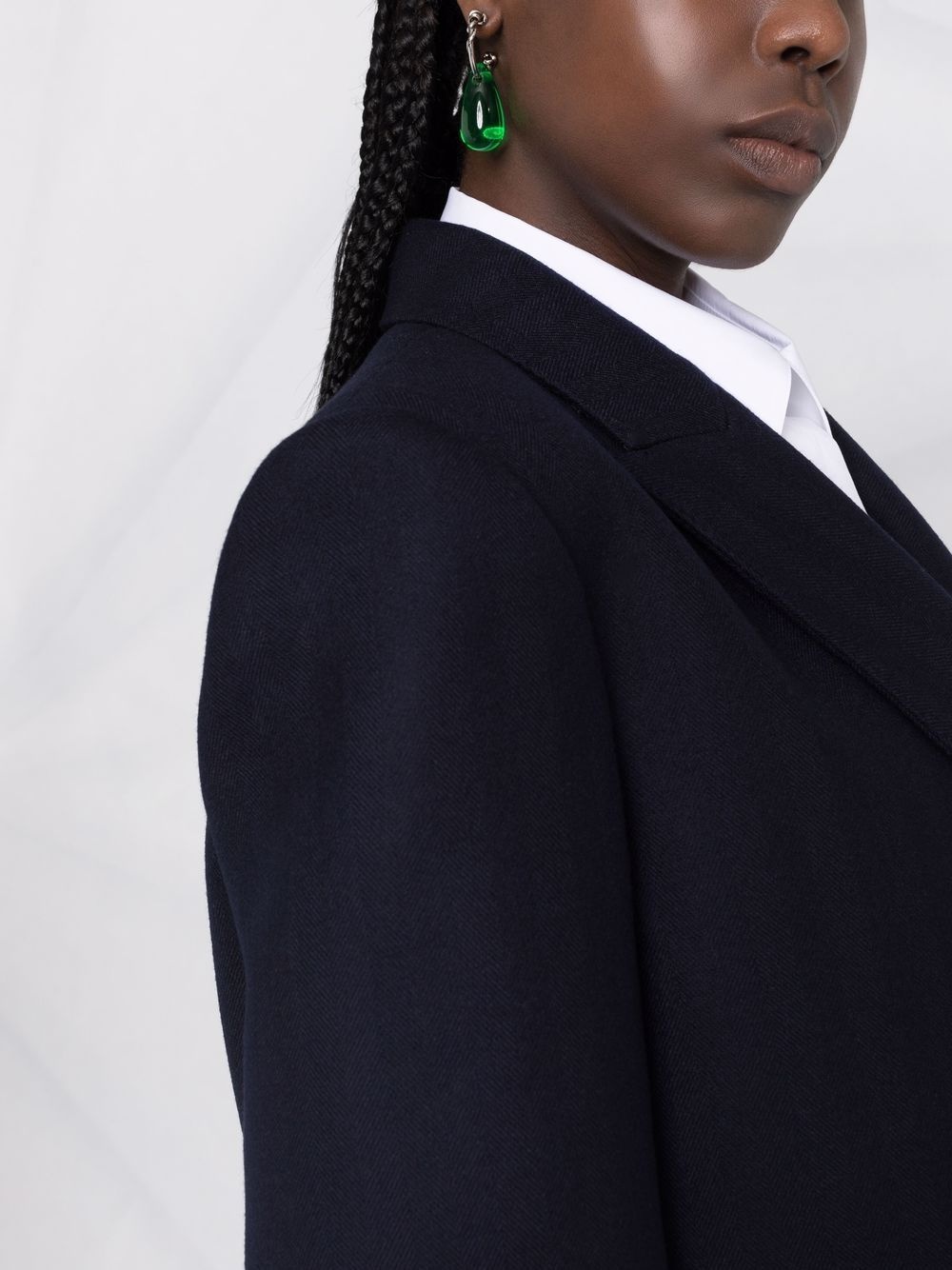 double-breasted wool-blend blazer - 3