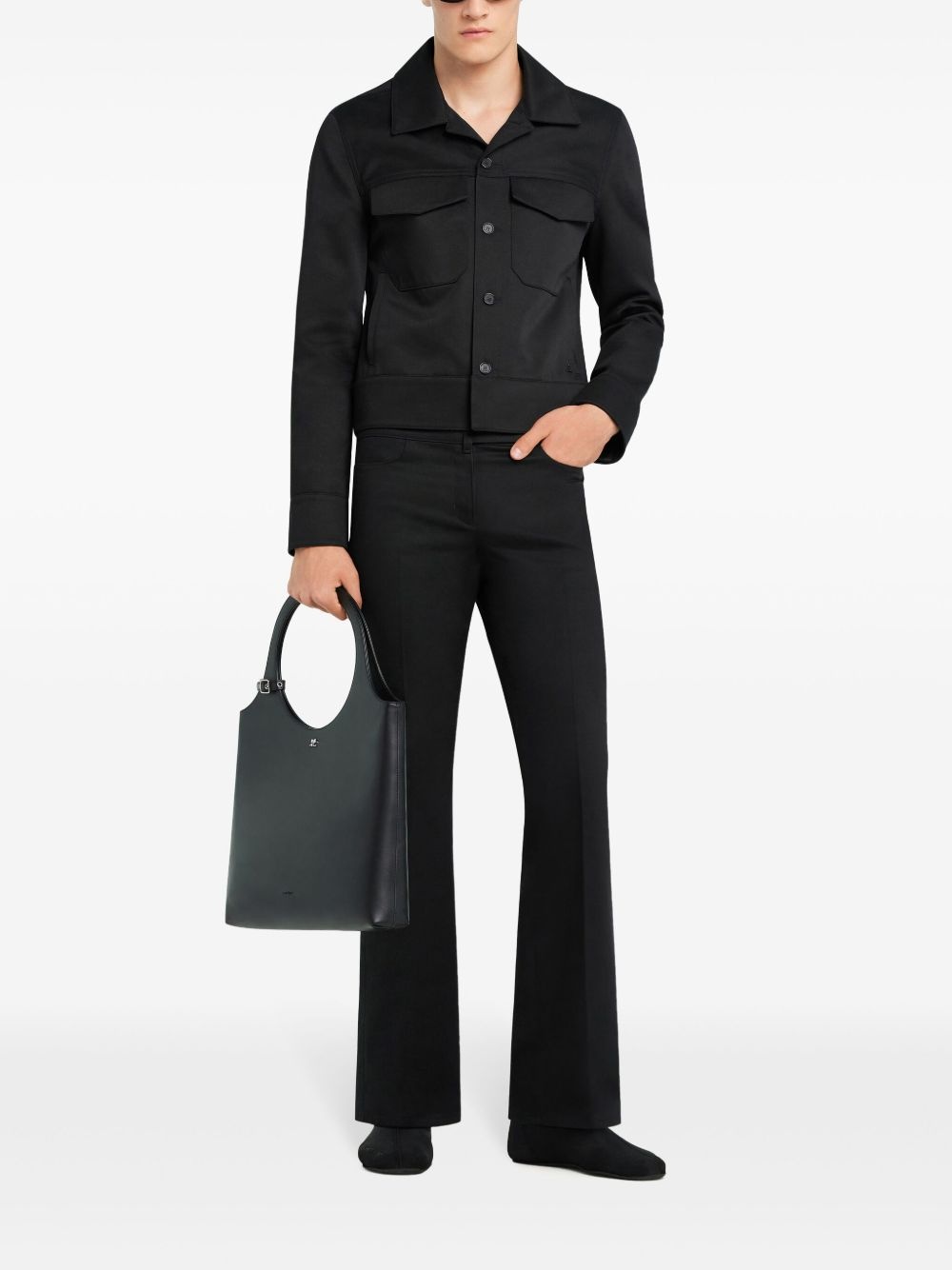 flap-pocket shirt jacket - 2