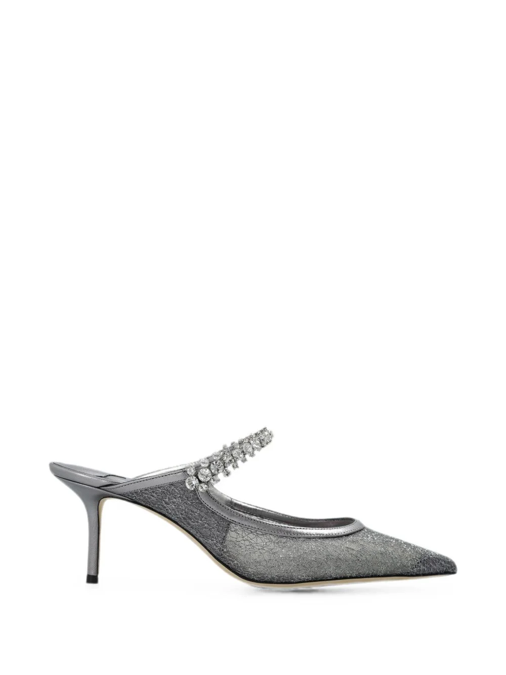 Bing crystal-embellished mesh mules - 1