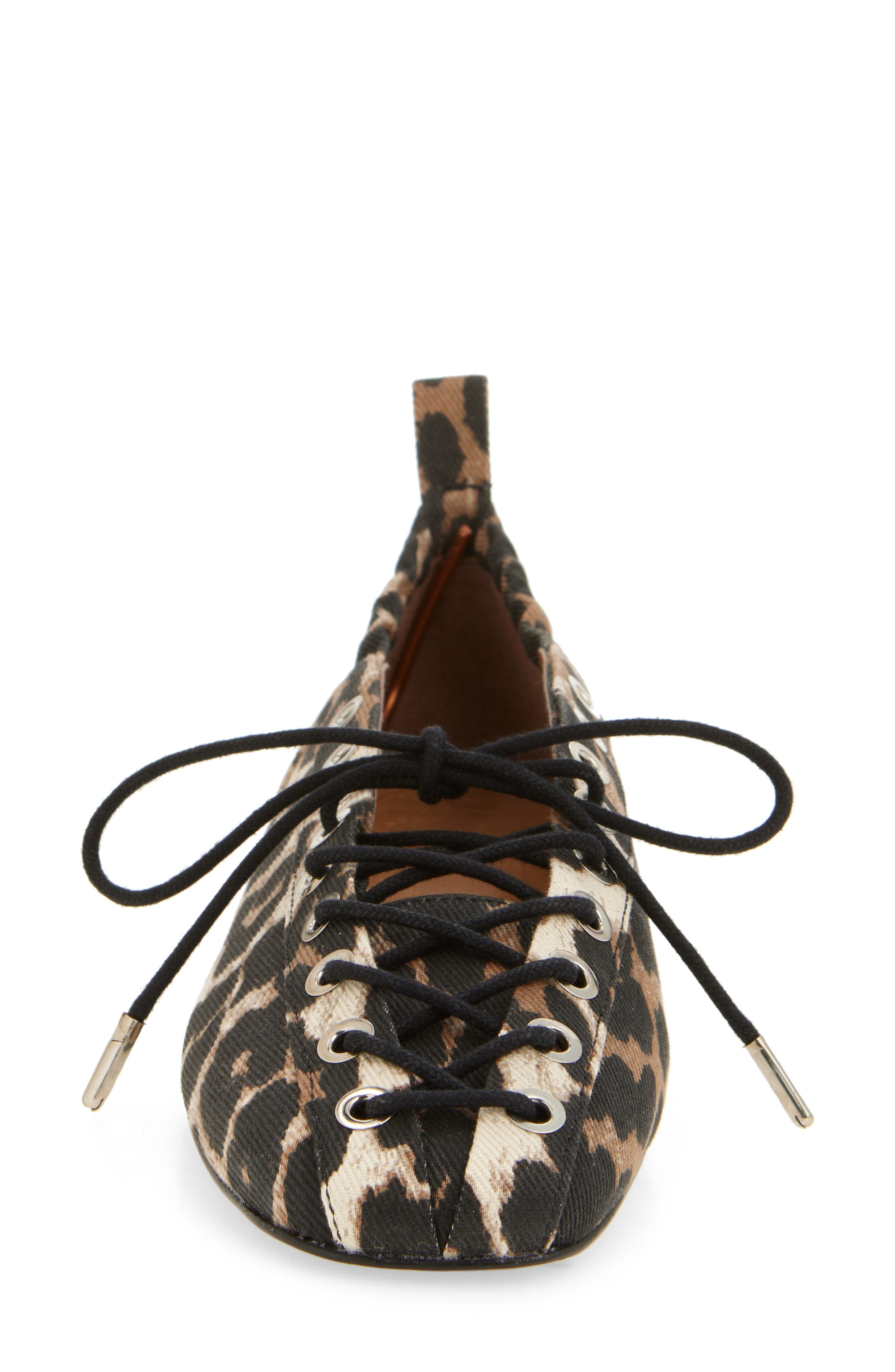 Ganni Ghillie Ballerina Flat in Leopard at Nordstrom - 4