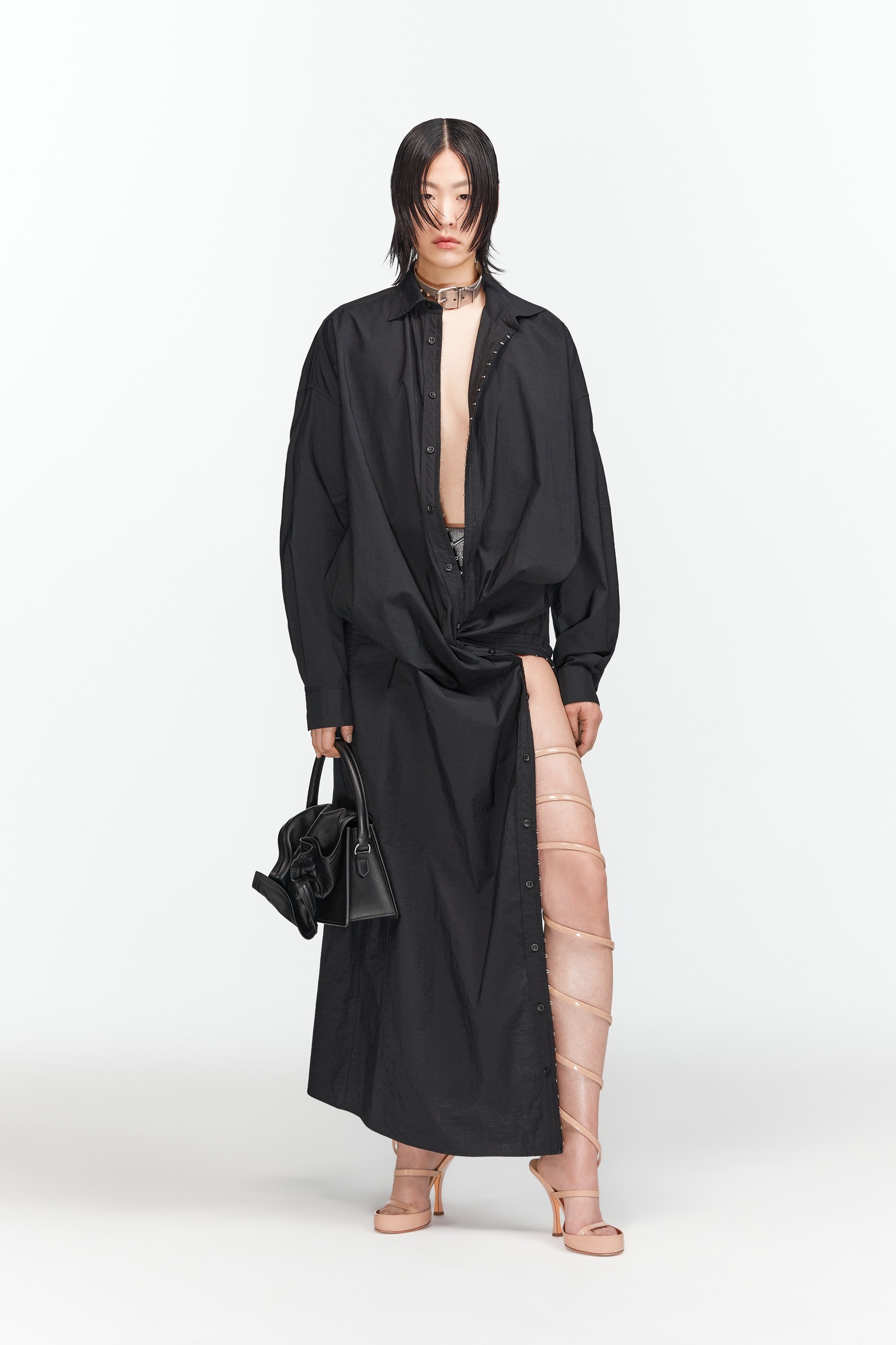 Hook and Eye Shirt Dress - 1