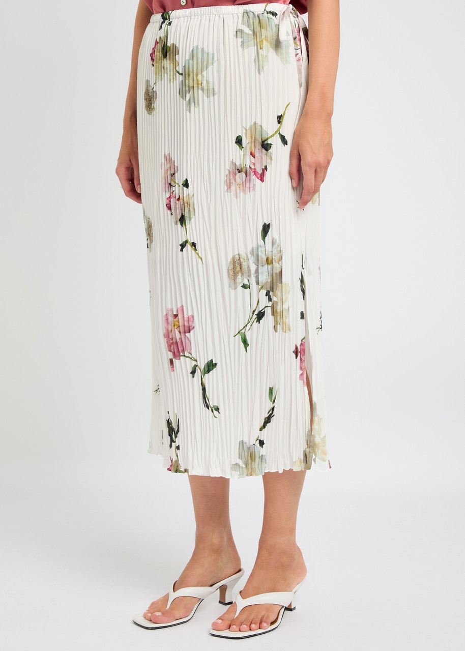 Vince Floral-printed Chiffon Midi Skirt - 2