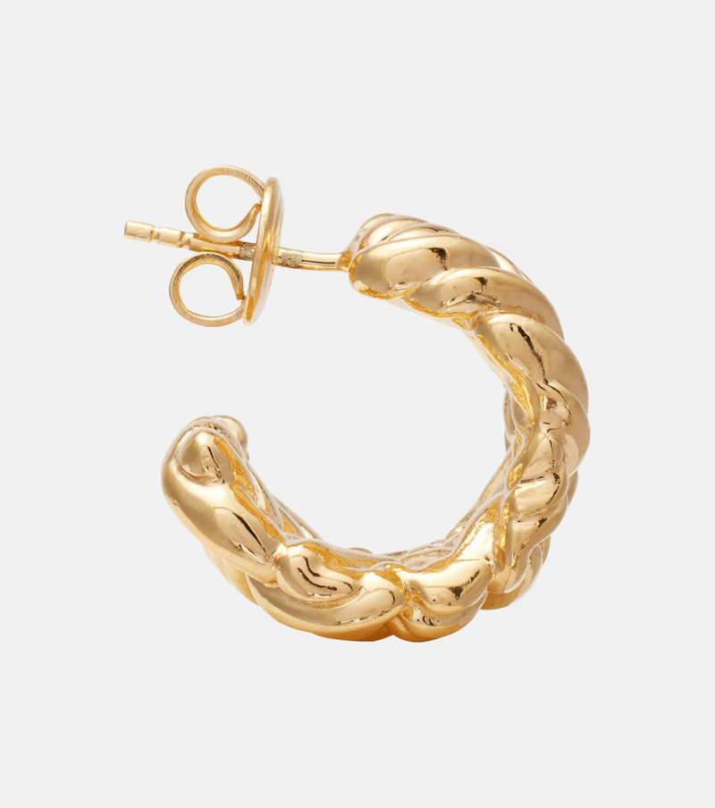Bottega Veneta Intreccio Large gold-plated earrings outlook