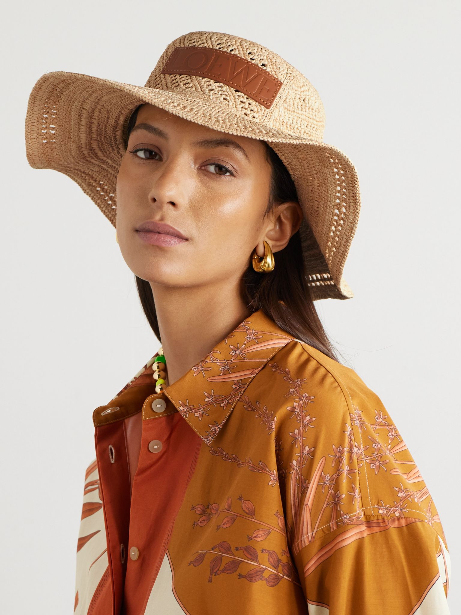 + Paula's Ibiza Ajoure appliquéd raffia hat Neutral - 2