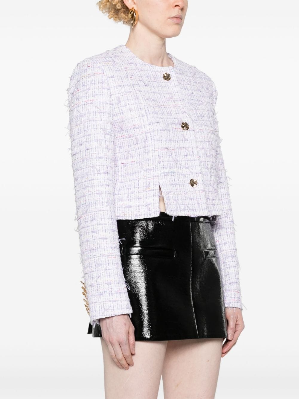 cropped tweed jacket - 3