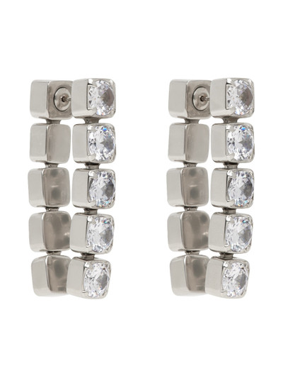 Jil Sander Silver Crystal Earrings outlook