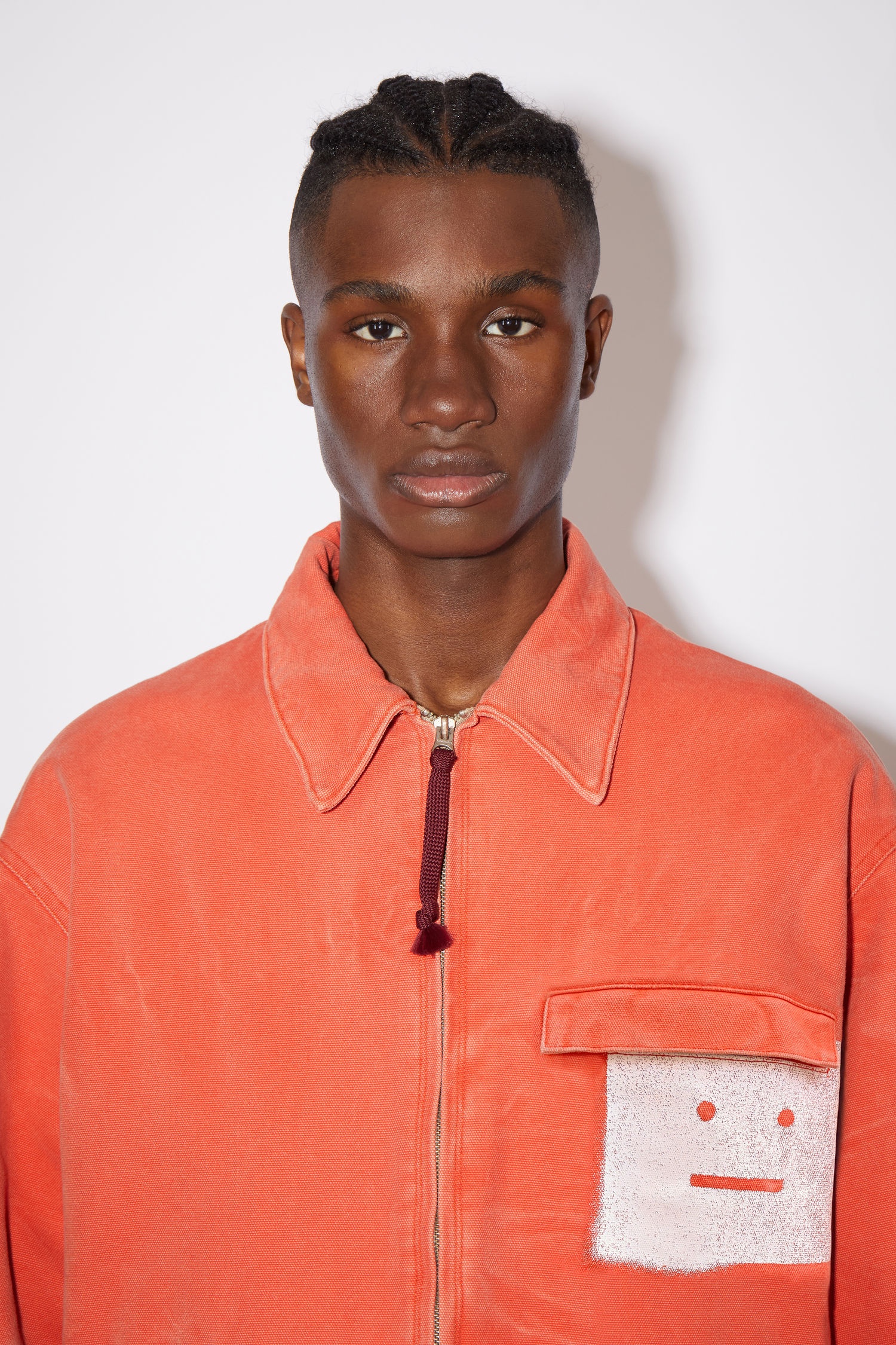 Padded face jacket - Mandarin orange - 5