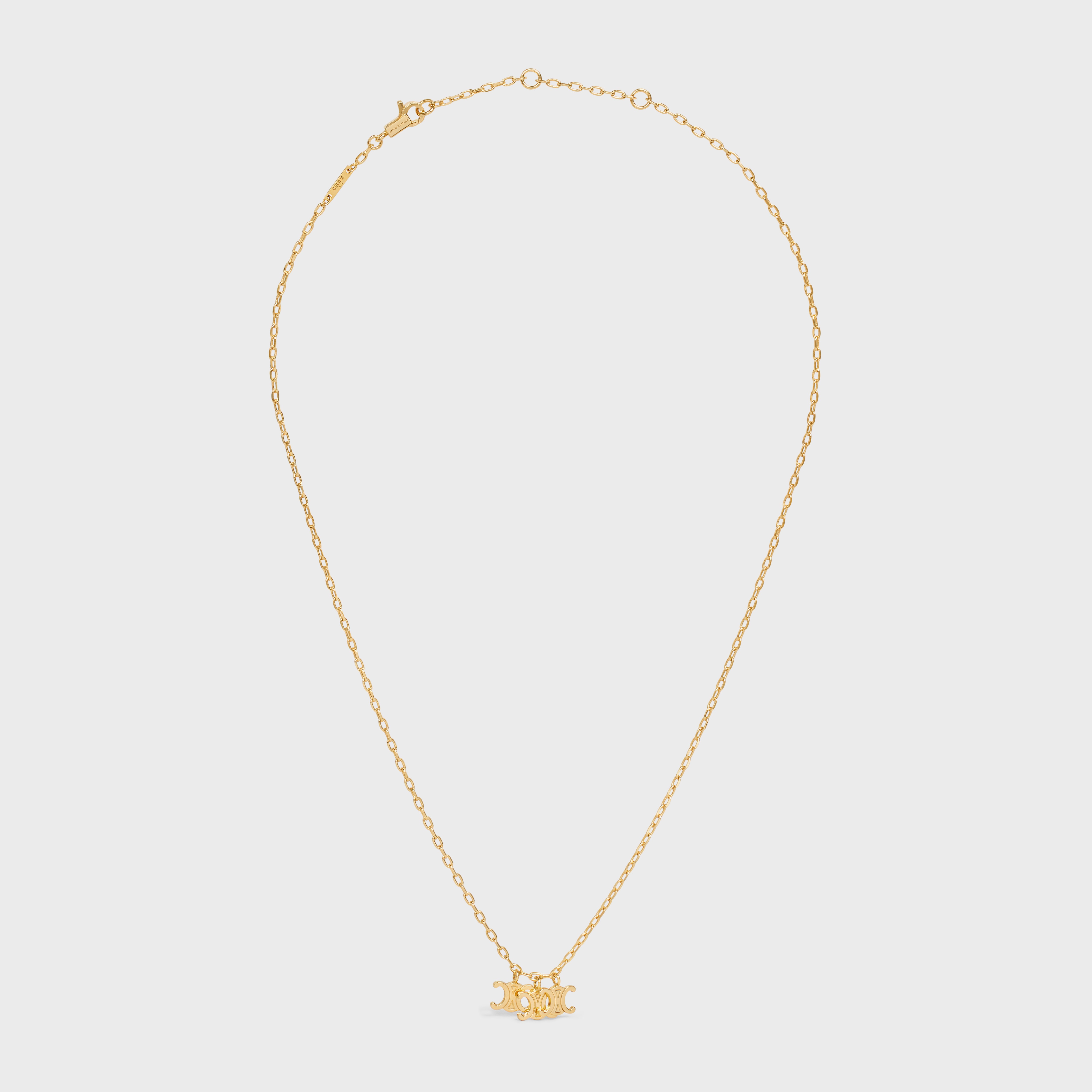 Triomphe Trio Necklace in Brass with Gold Finish - 1