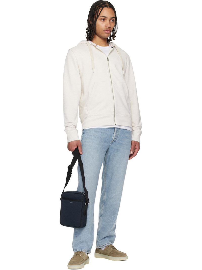 BOSS Beige Suede Boat Shoes outlook