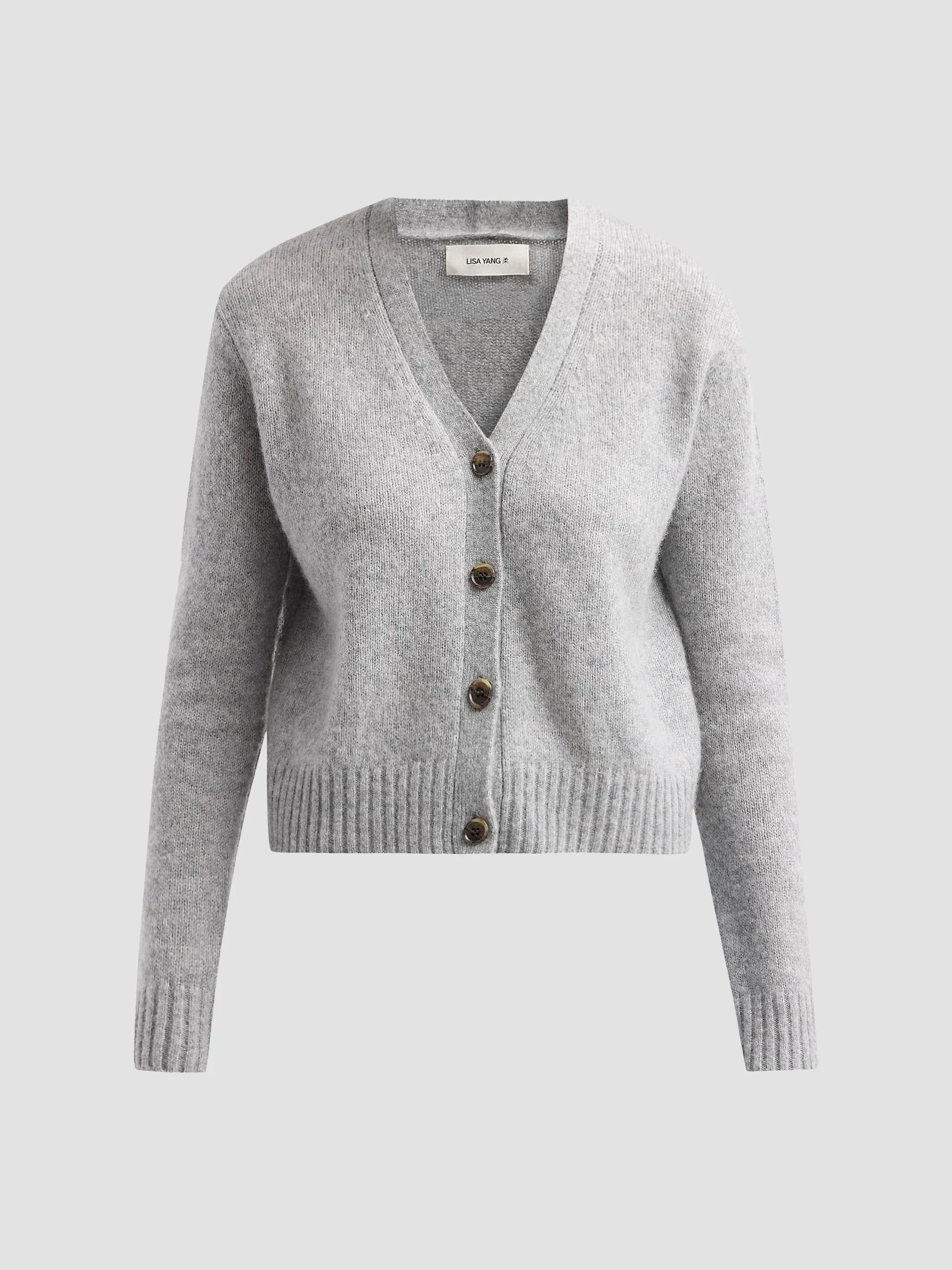 Women's Marionette Cashmere-Silk Regular-Fit Cardigan - Cloudy - 1