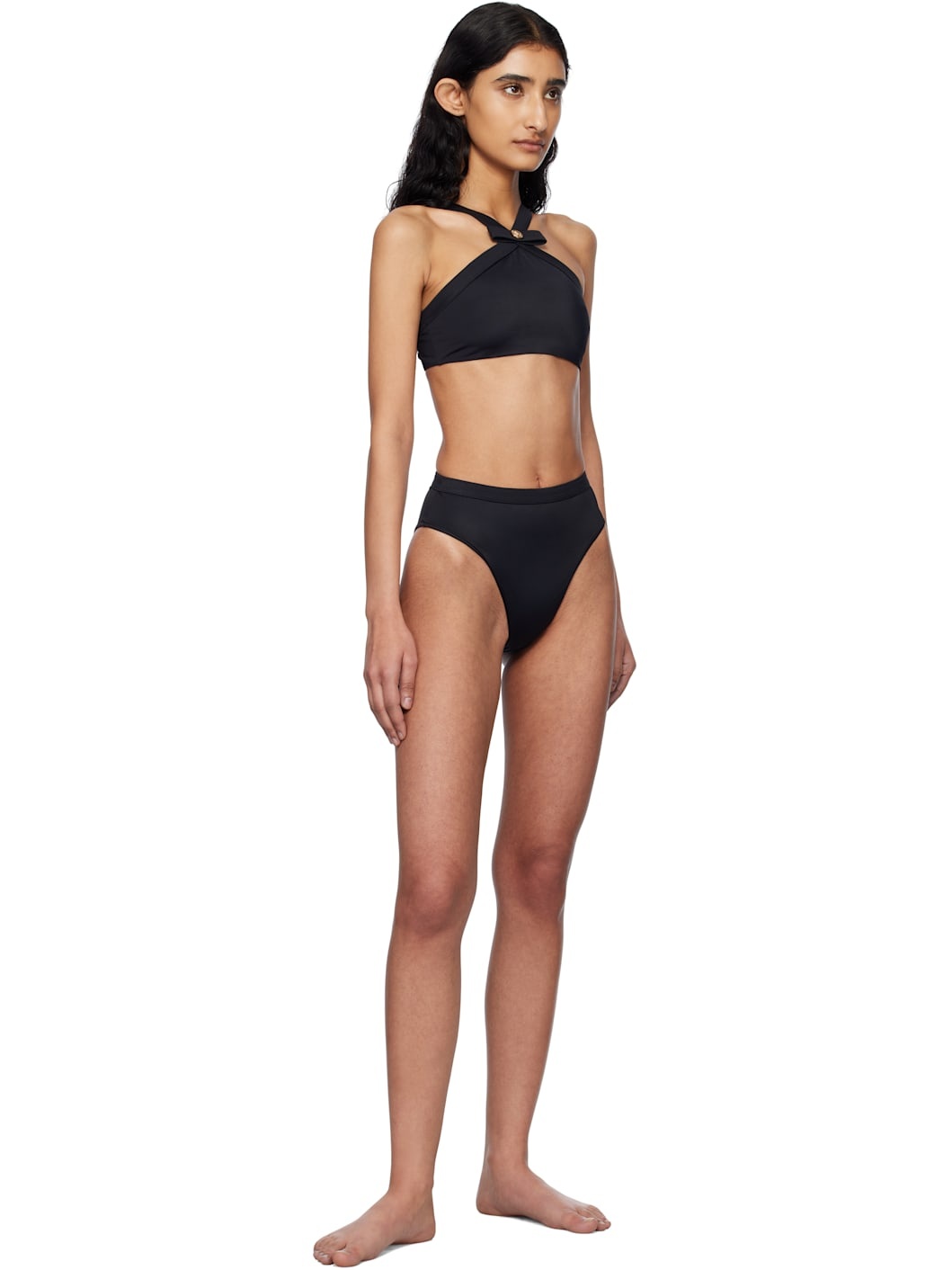 Black Gianni Ribbon Bikini Top - 4
