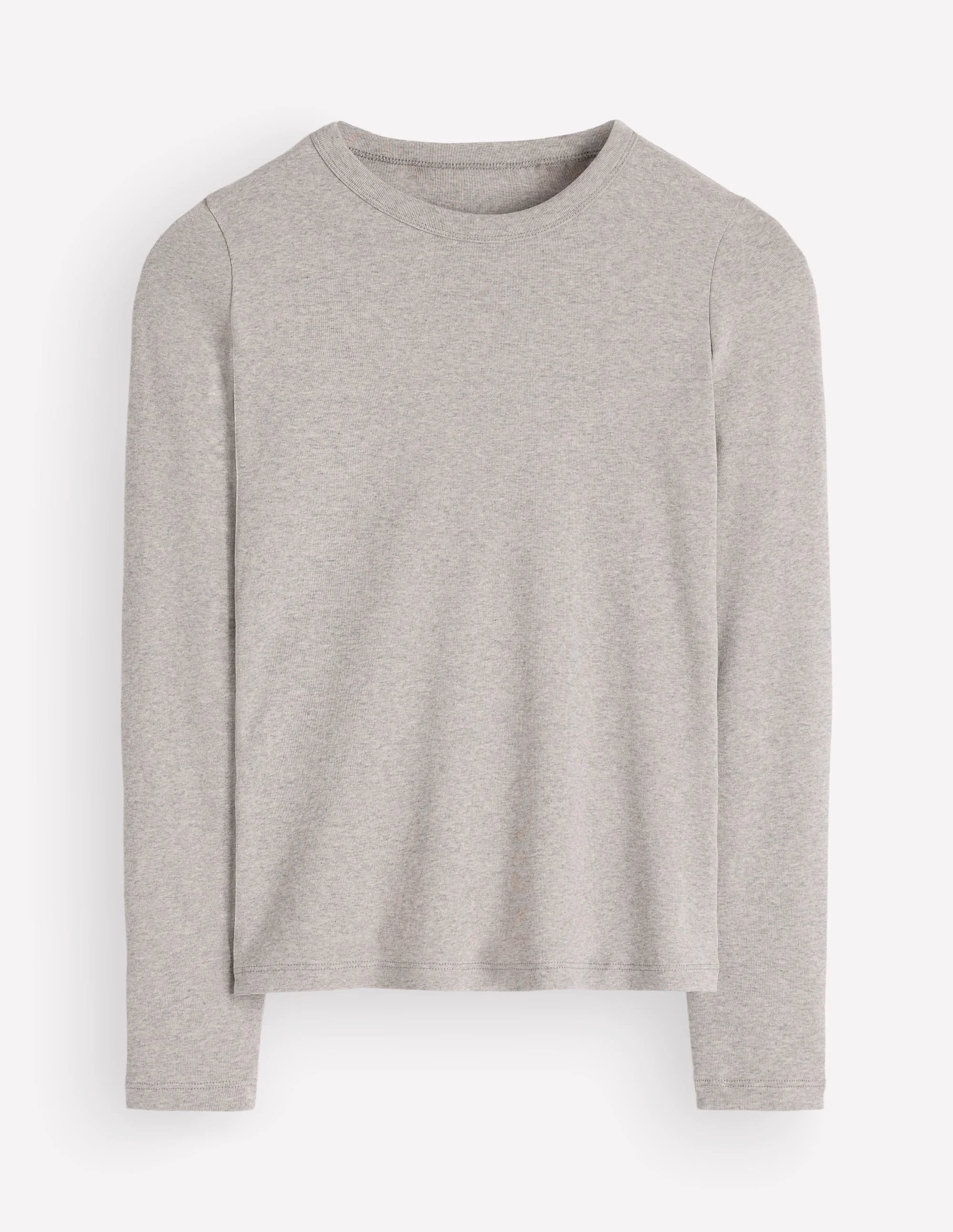 Annie Essential Crew Neck Top-Grey Marl - 1