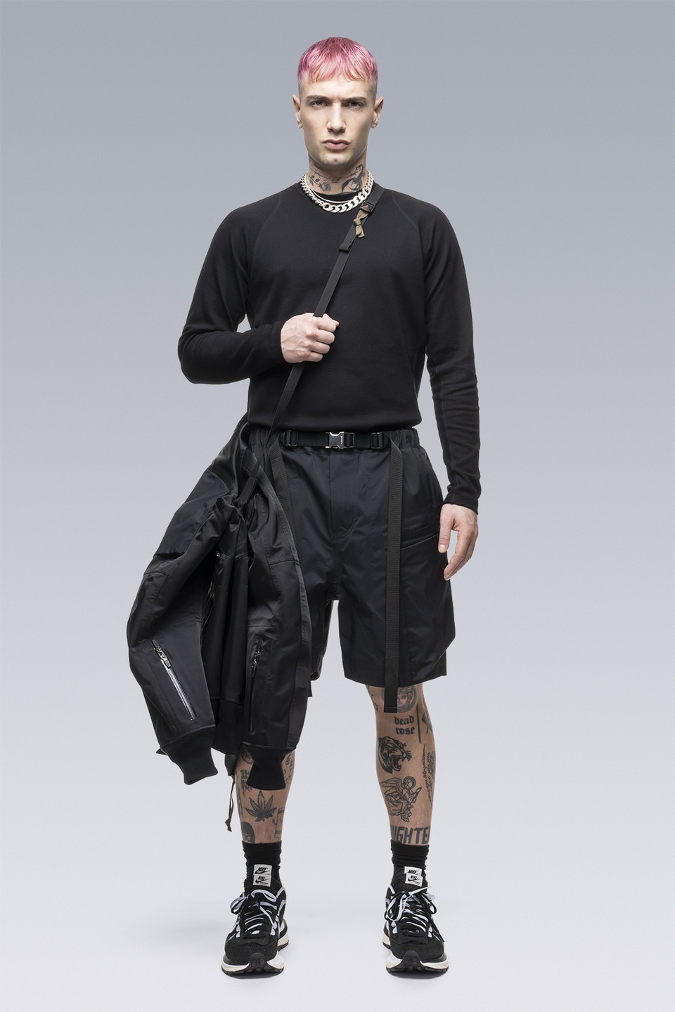 SAC-SP2763 sacai / ACRONYM Shorts Black - 13