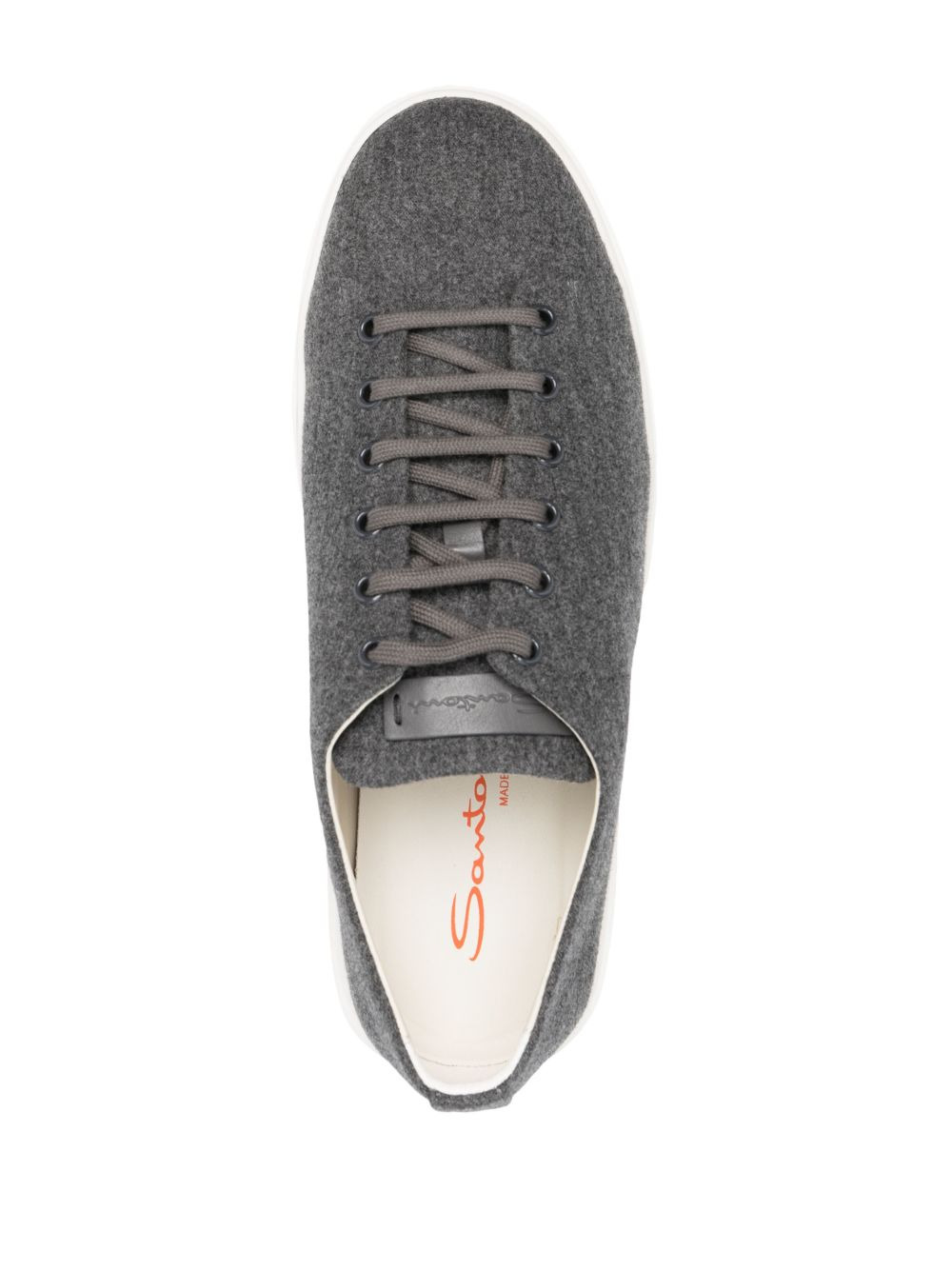 logo-patch lace-up sneakers - 4
