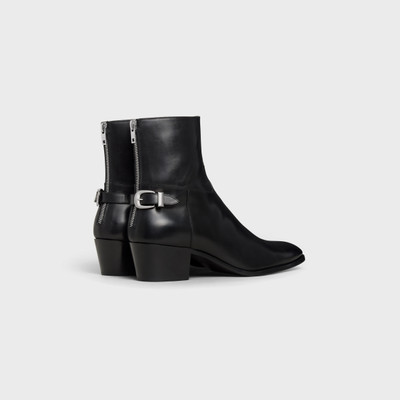 CELINE BACK BUCKLE ZIPPED ISAAC BOOT in Shiny calfskin outlook