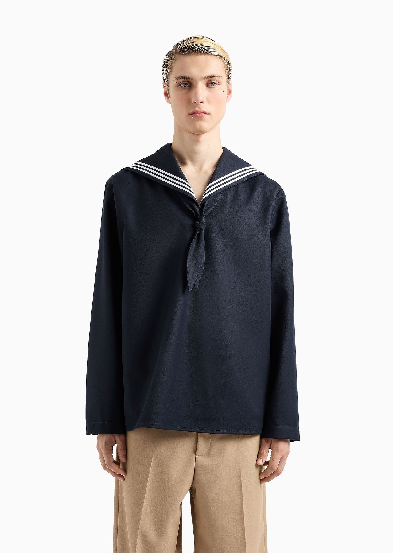 Compact heavy gabardine sailor shirt - 2