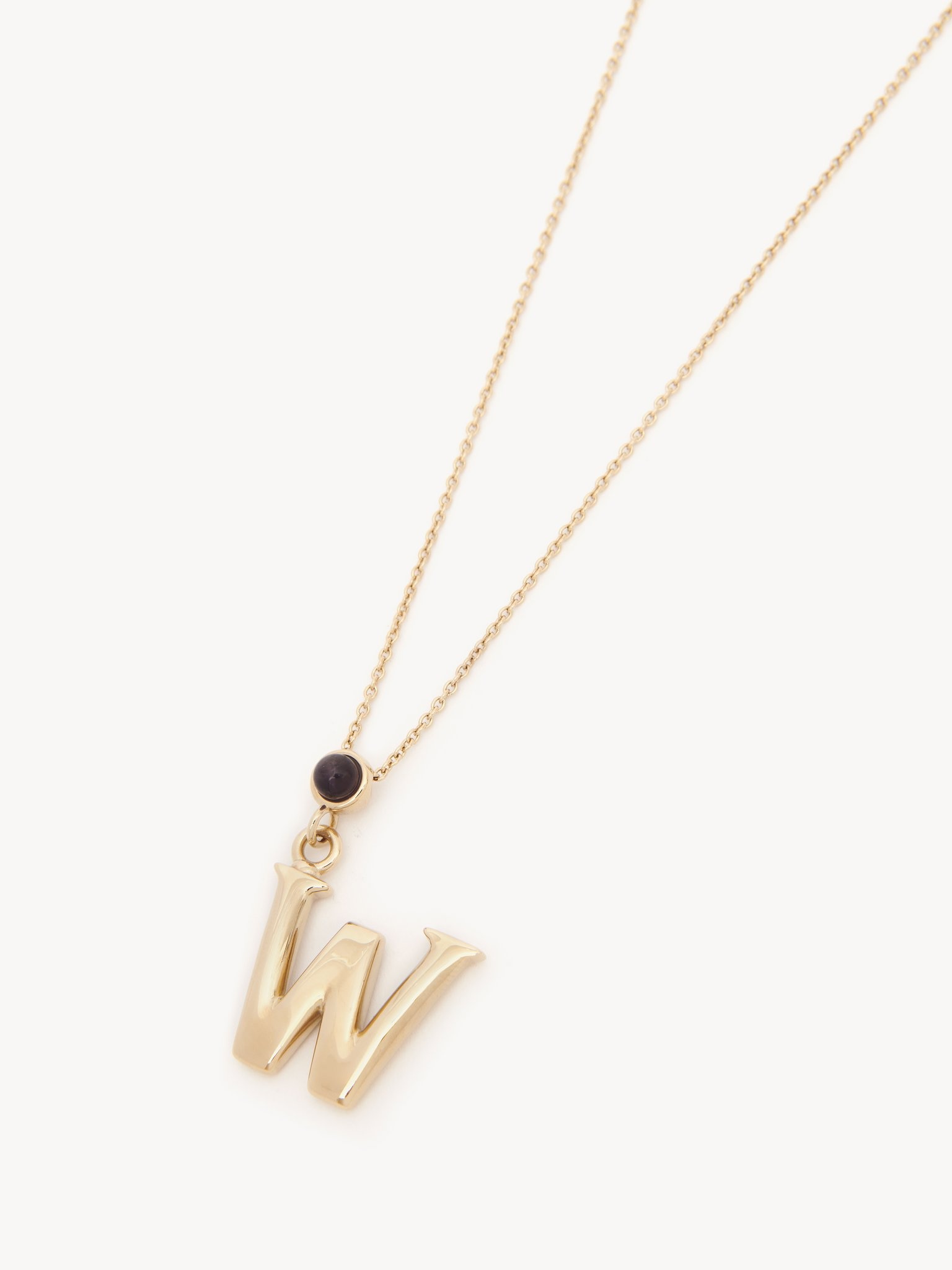 ALPHABET NECKLACE WITH PENDANT W - 2