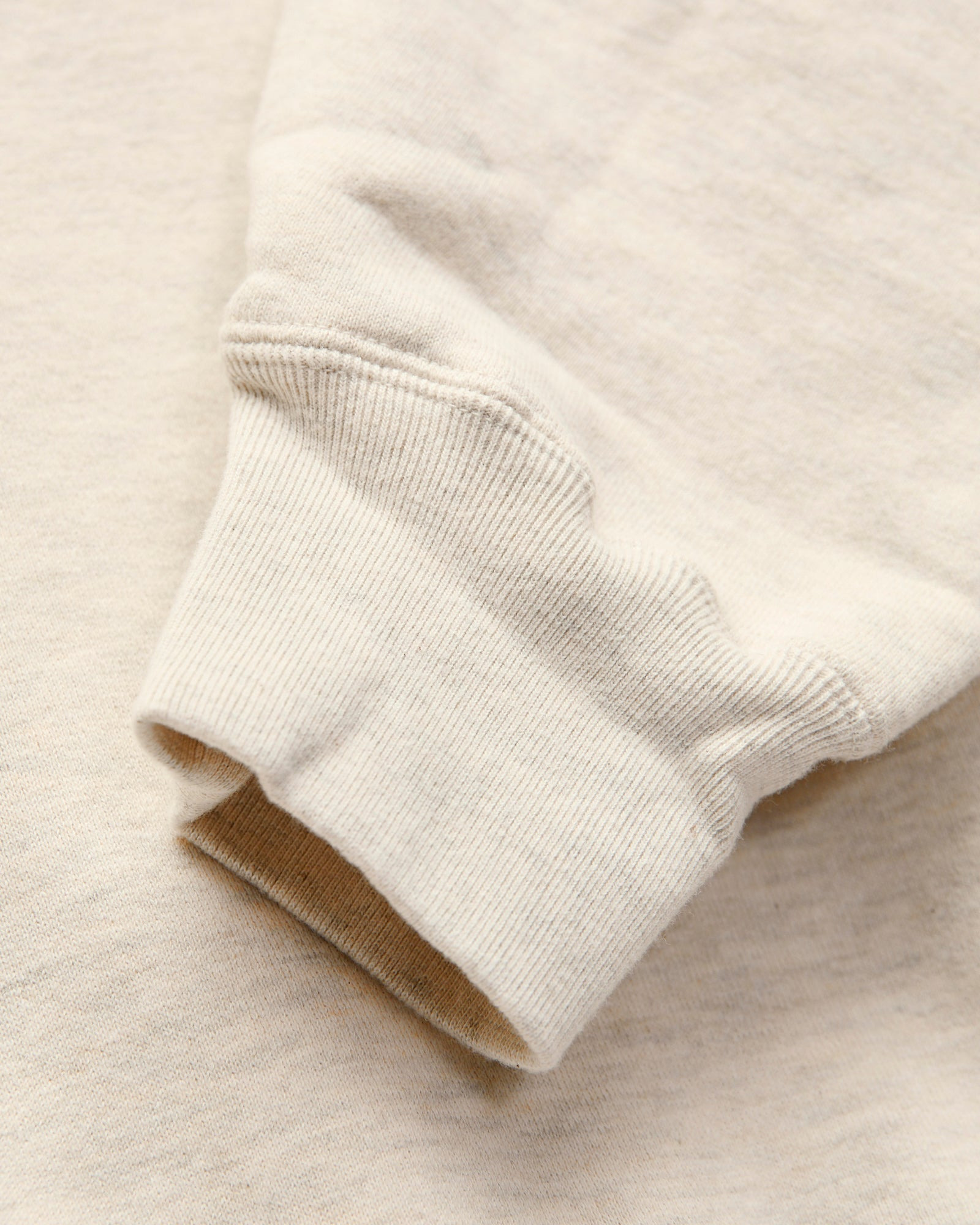 Azuma-Knit Fleece Crewneck Sweater in Oatmeal - 4