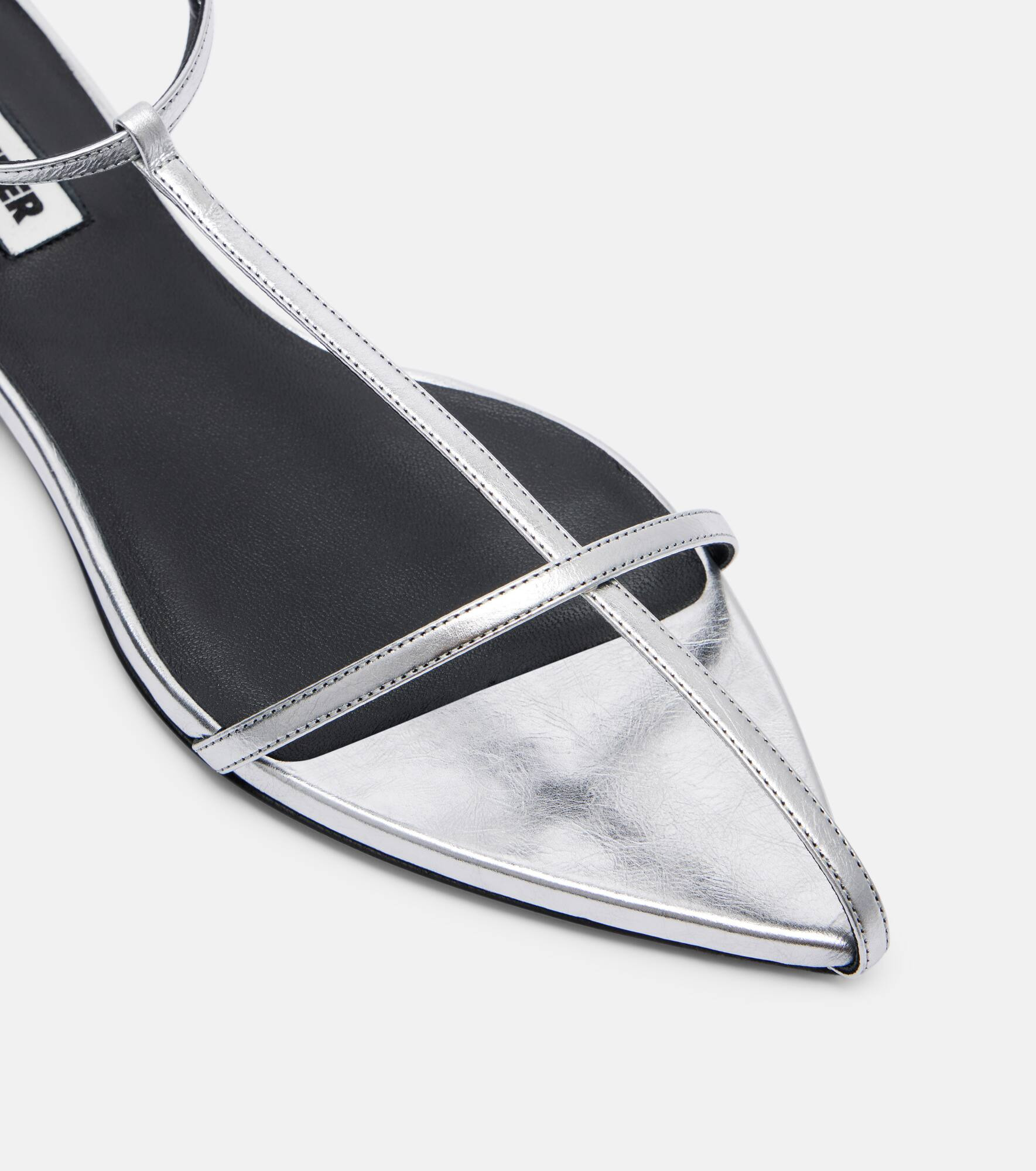 Metallic leather sandals - 5