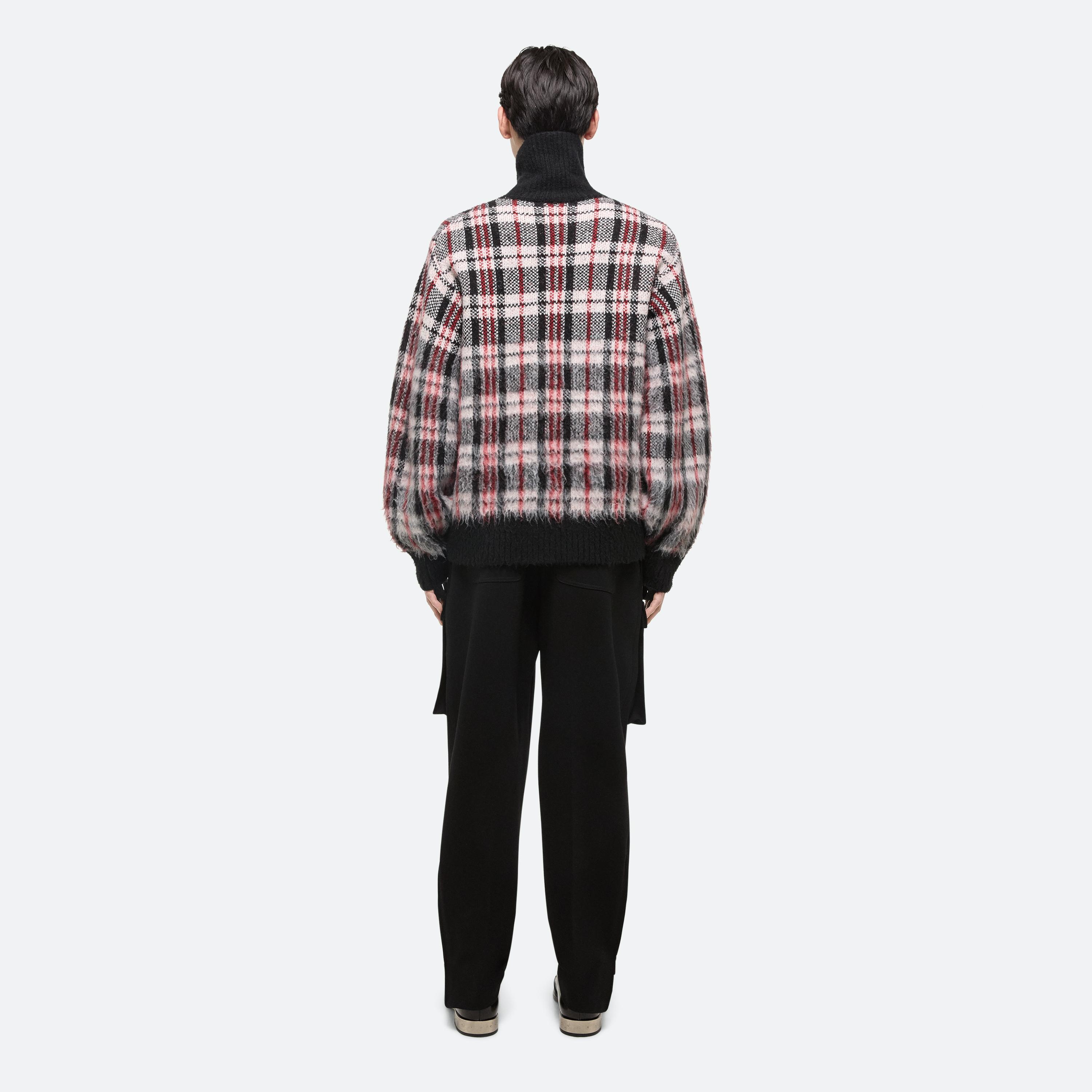 BRUSHED PLAID TURTLENECK SWEATER - 8