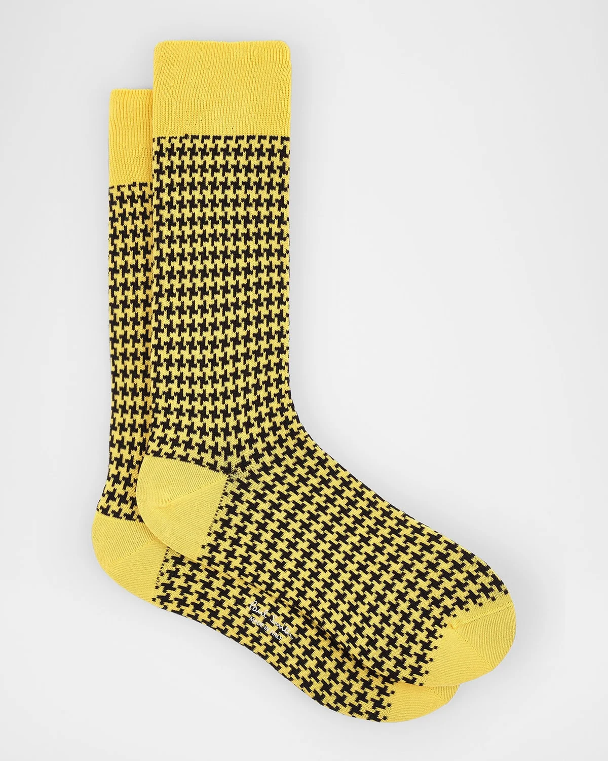 Men's James Houndstooth Gingham Crew Socks - 1