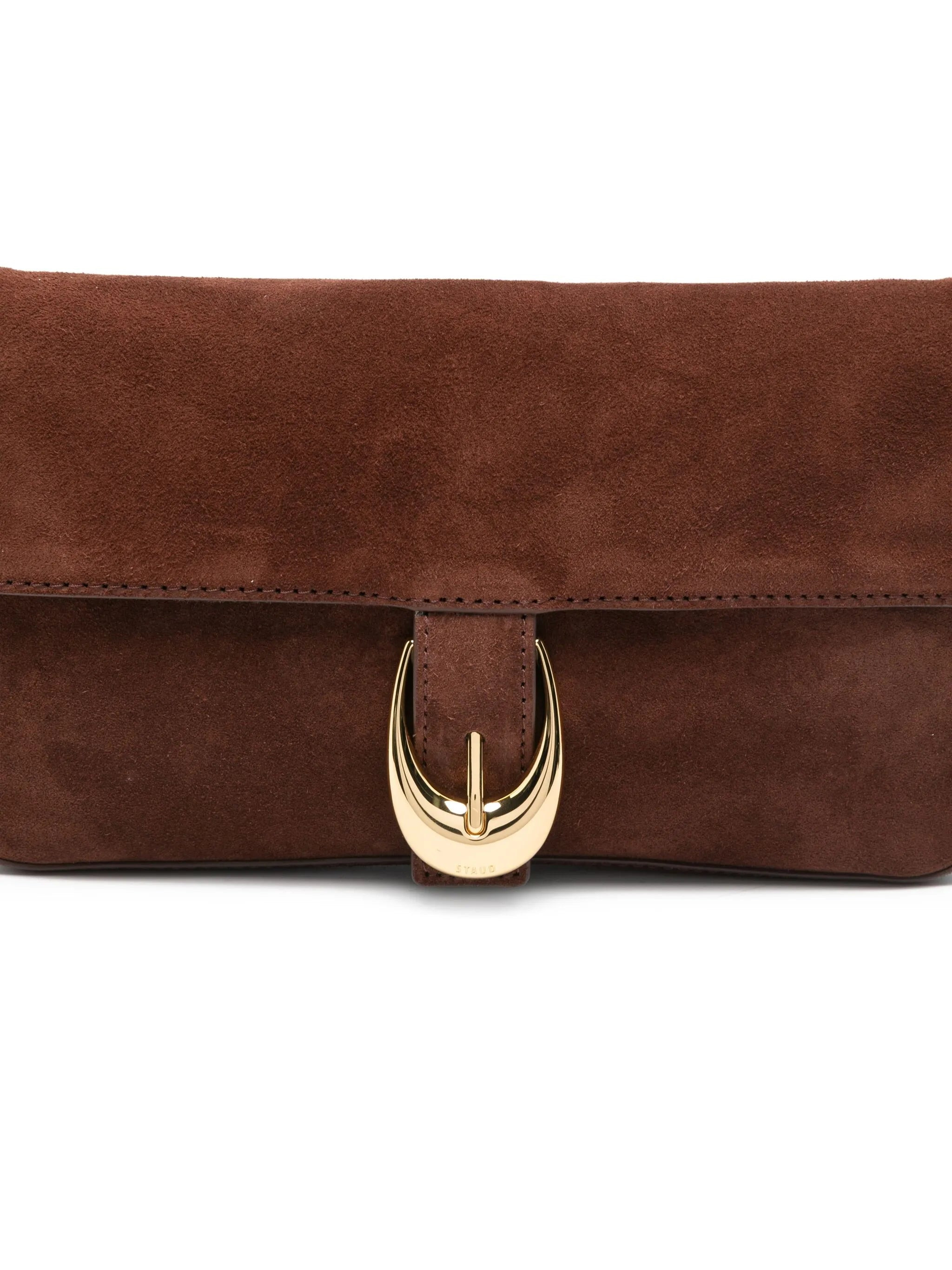 Staud Harlow Buckled Suede Shoulder Bag - 5