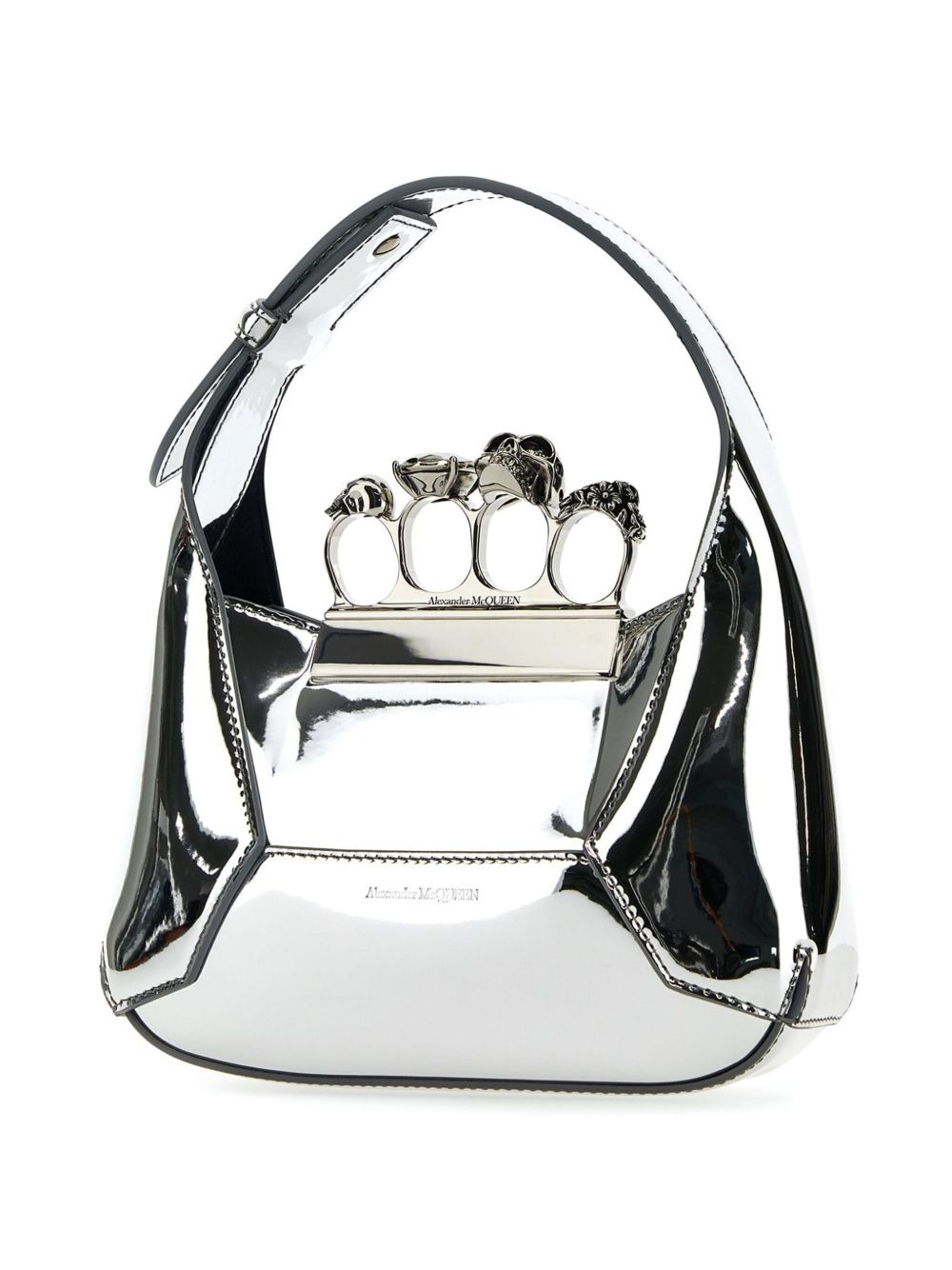 metallic Jewelled Hobo mini bag - 3