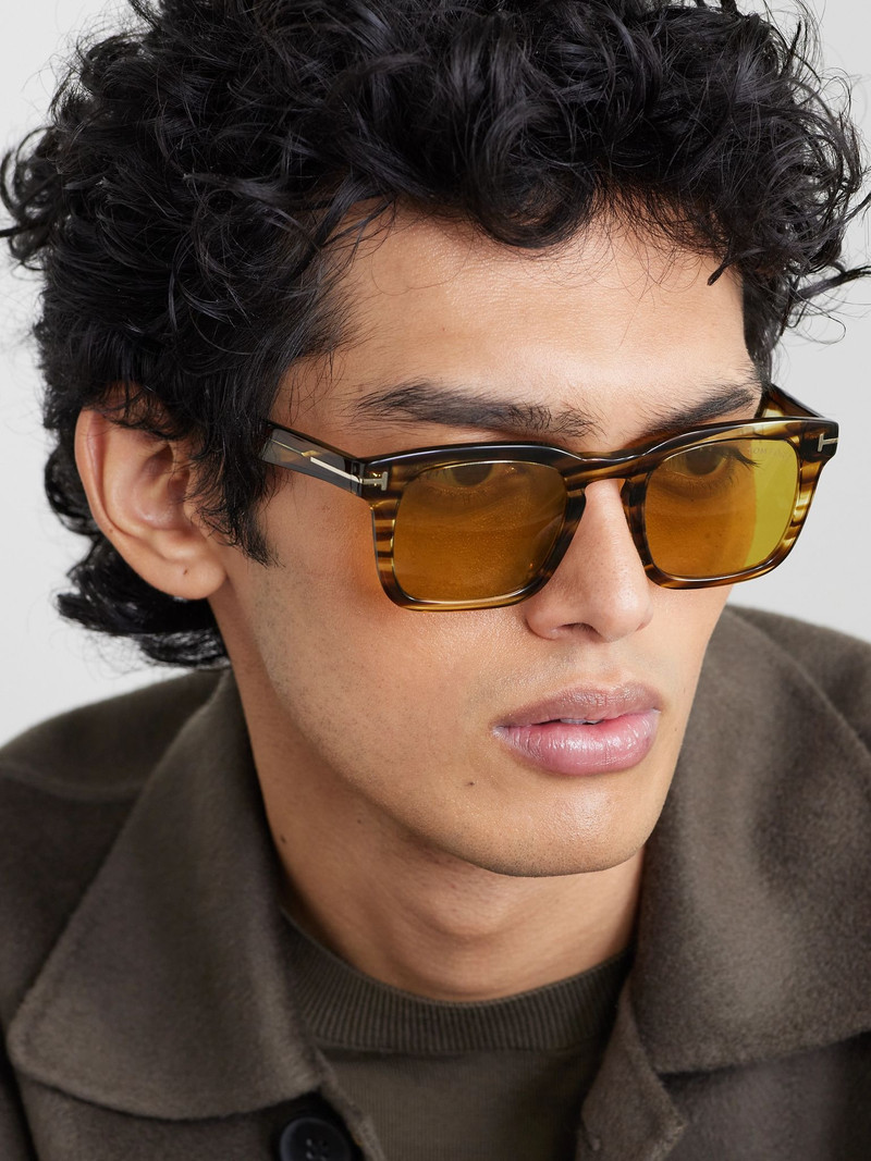 TOM FORD Dax D-Frame Tortoishell Acetate Sunglasses Tortoiseshell outlook
