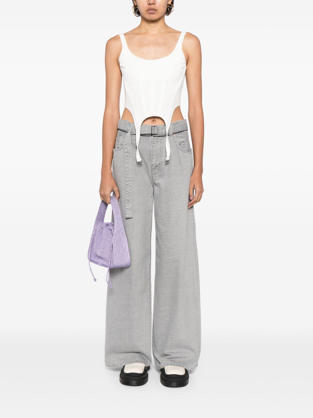 Wide Denim Pants - 2