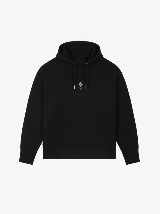 OVERSIZED HOODIE WITH METALLIC EMBROIDERIES - 1