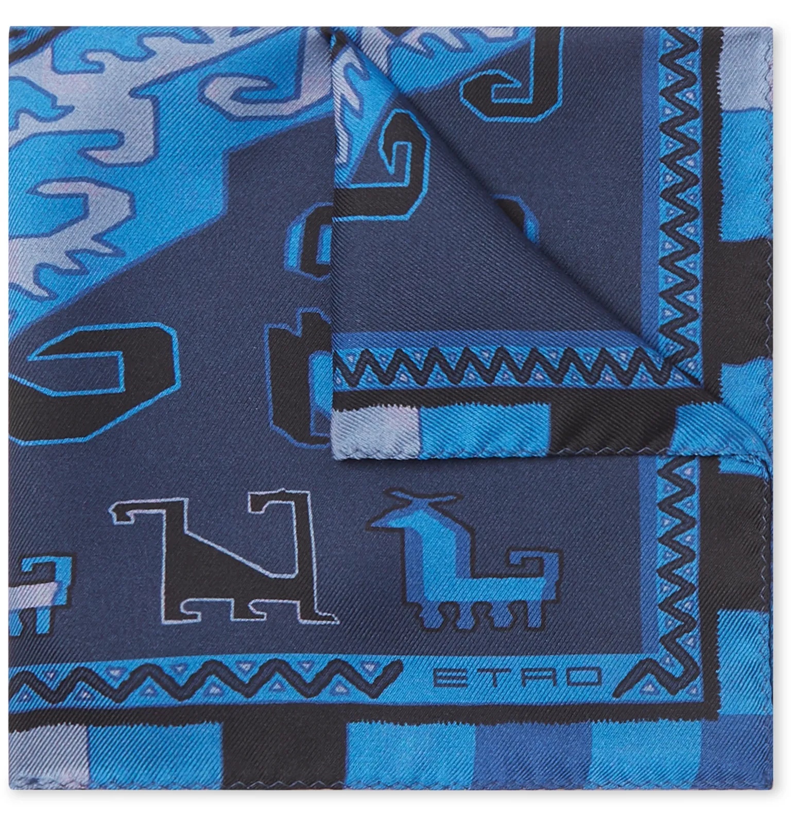 Printed Silk-Twill Pocket Square - 1