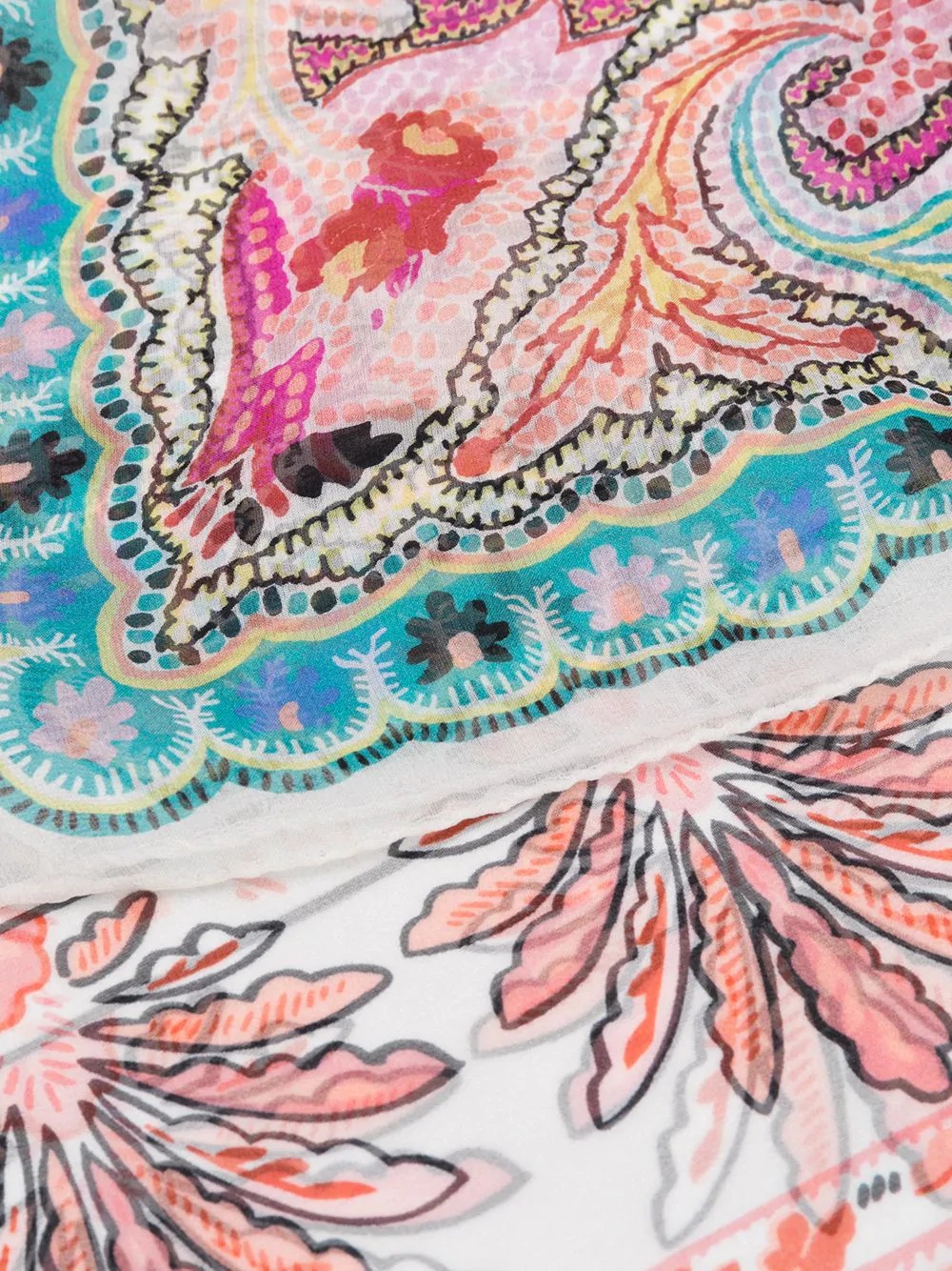 paisley print scarf - 3