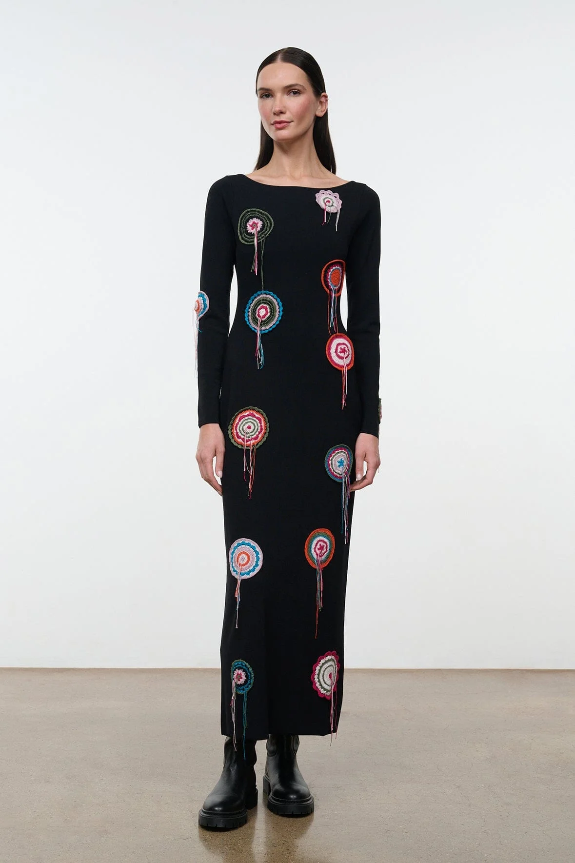 STAUD RIMINI DRESS BLACK - 1