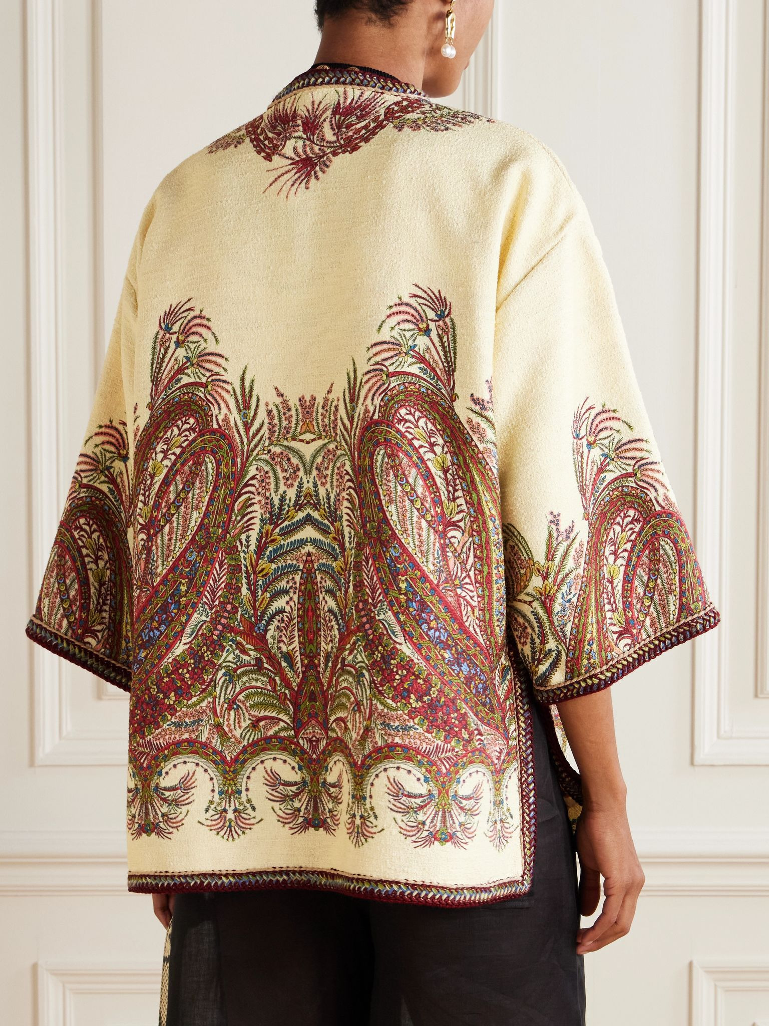 Reversible jacquard jacket Cream - 3