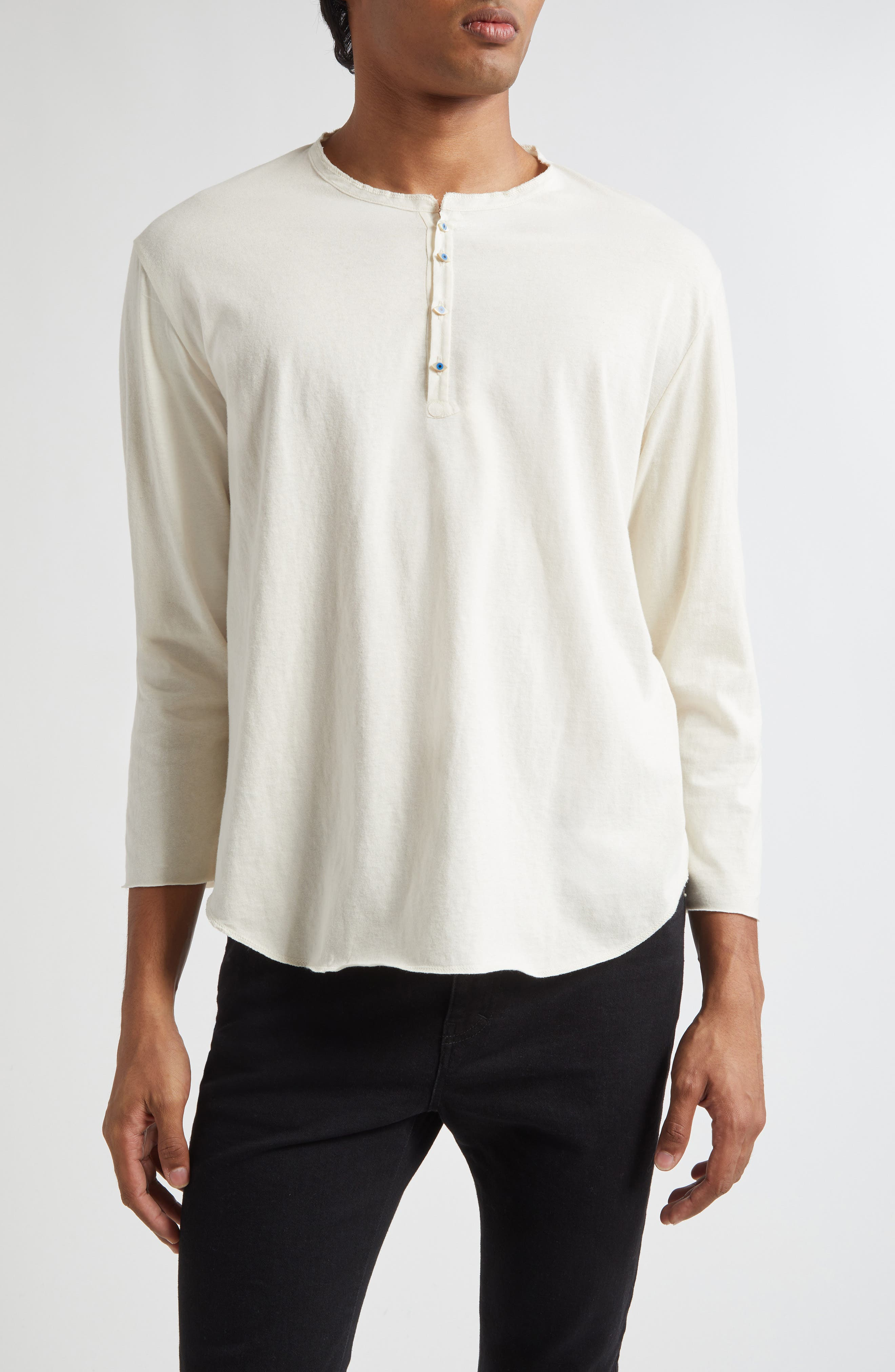 Undercover Eye Button Henley in Cream at Nordstrom - 1