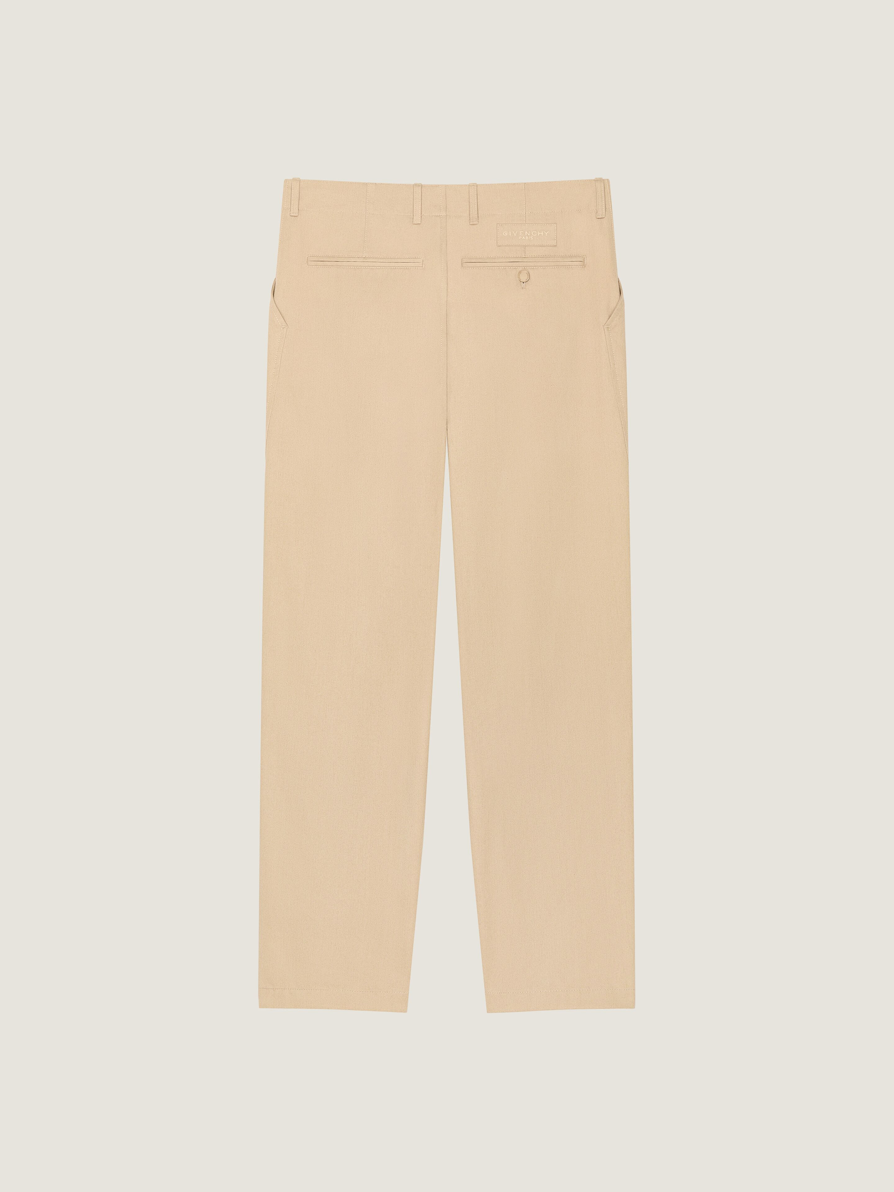 FITTED CHINO TROUSERS IN COTTON - 4