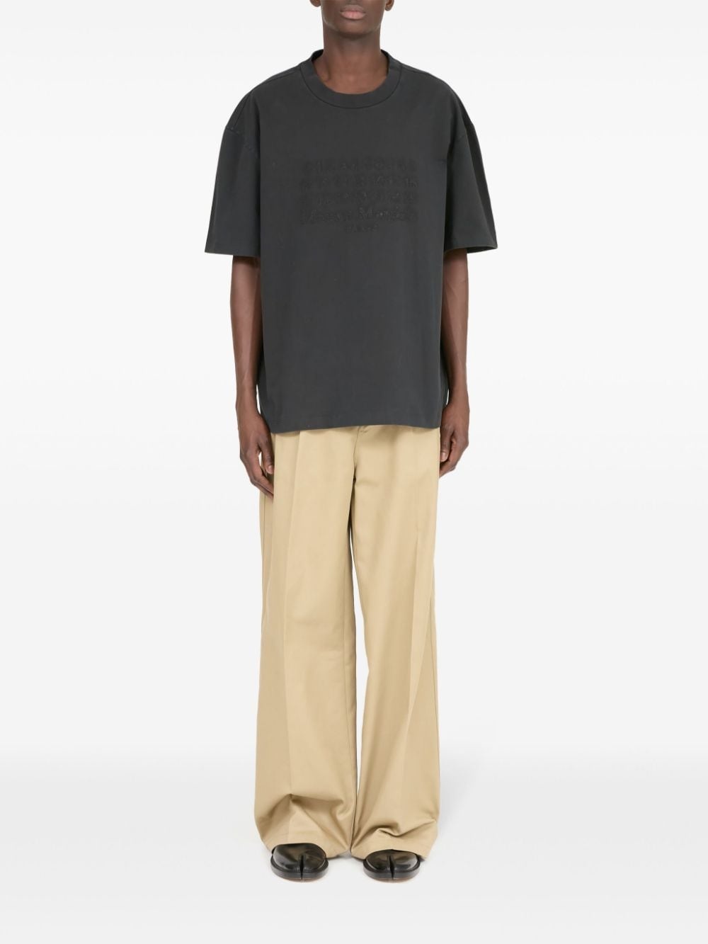 logo-embroidered cotton T-shirt - 2