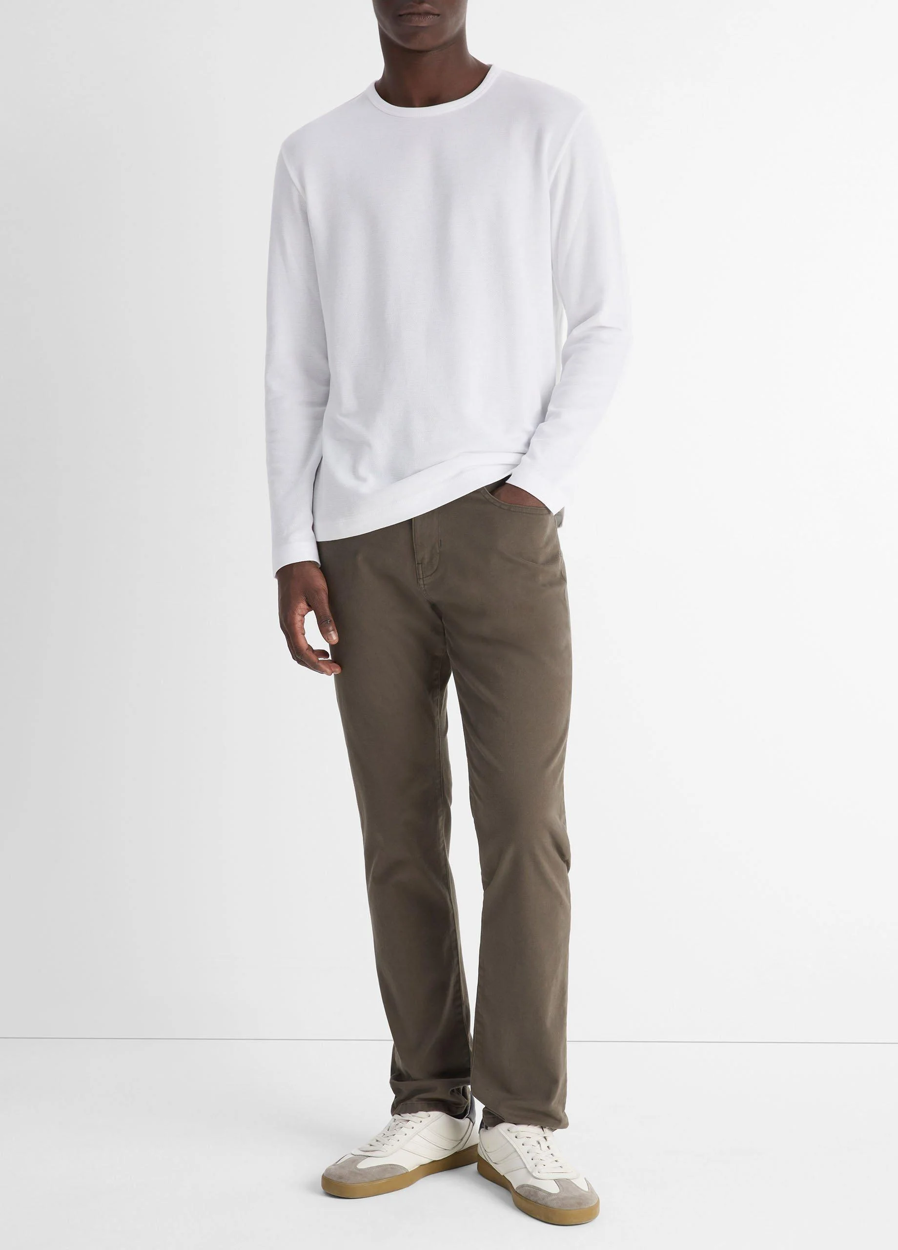 Pima Cotton Piqué Long-Sleeve T-Shirt - 1