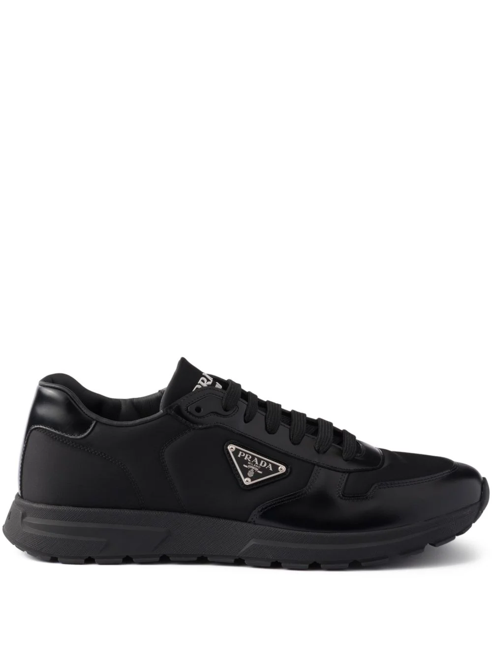 Prax 01 Re-Nylon and brushed leather sneakers - 1