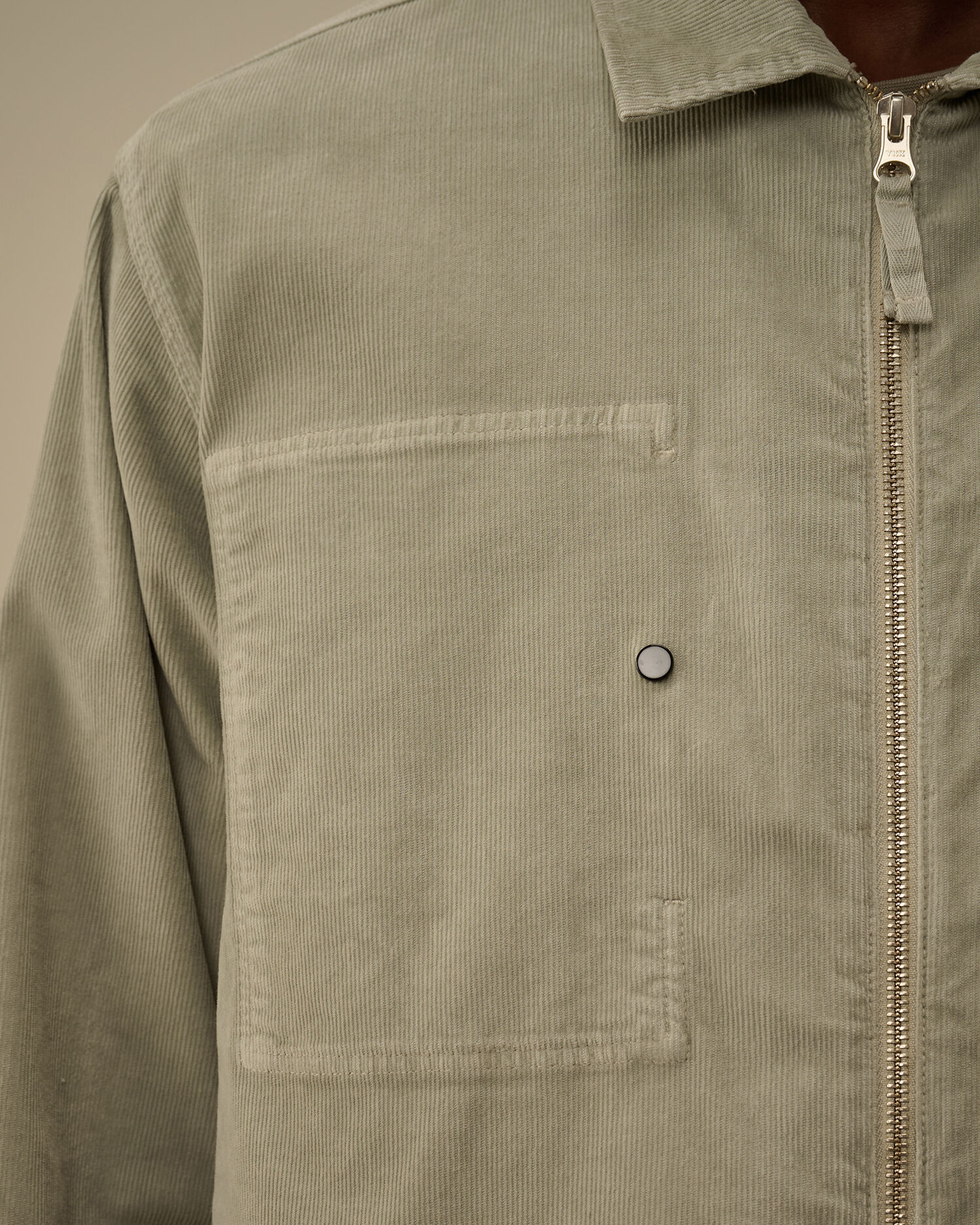 Corduroy Lens Zipped Overshirt - 6